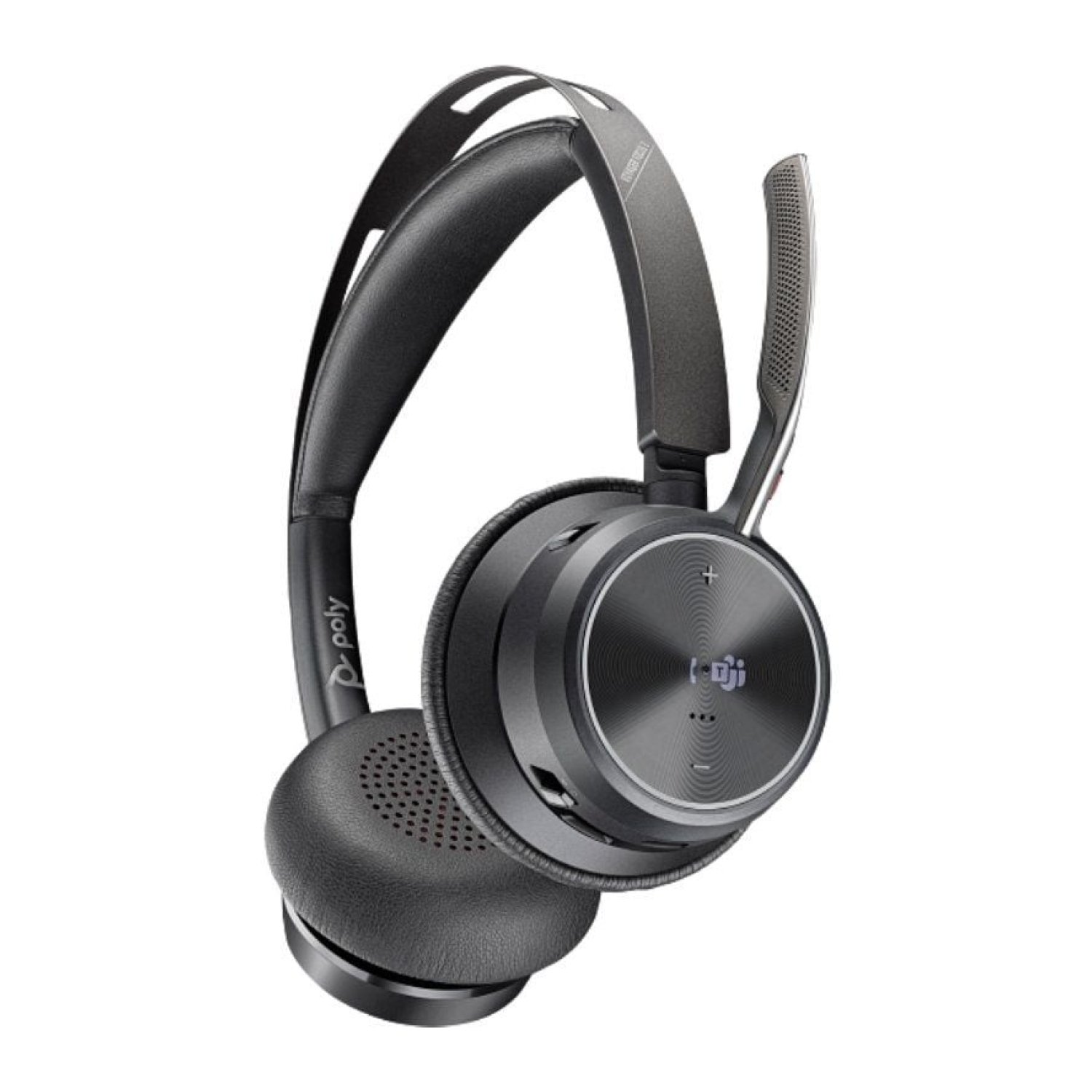 Poly Voyager Focus 2 · Auriculares Bluetooth · Microsoft Teams · Micrófono · Negro