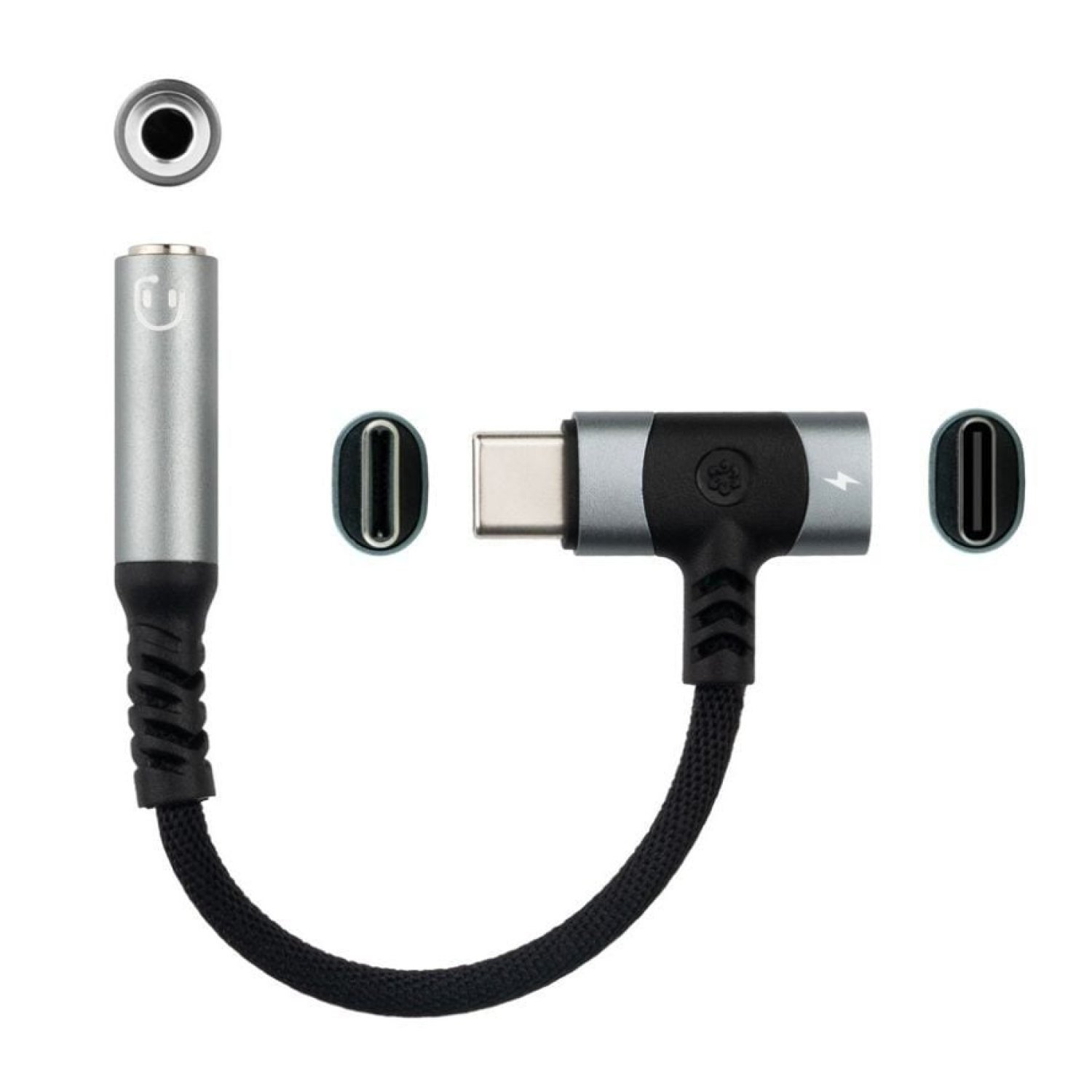 Nanocable · Cable USB-C a Jack 3.5mm · 10cm · Negro