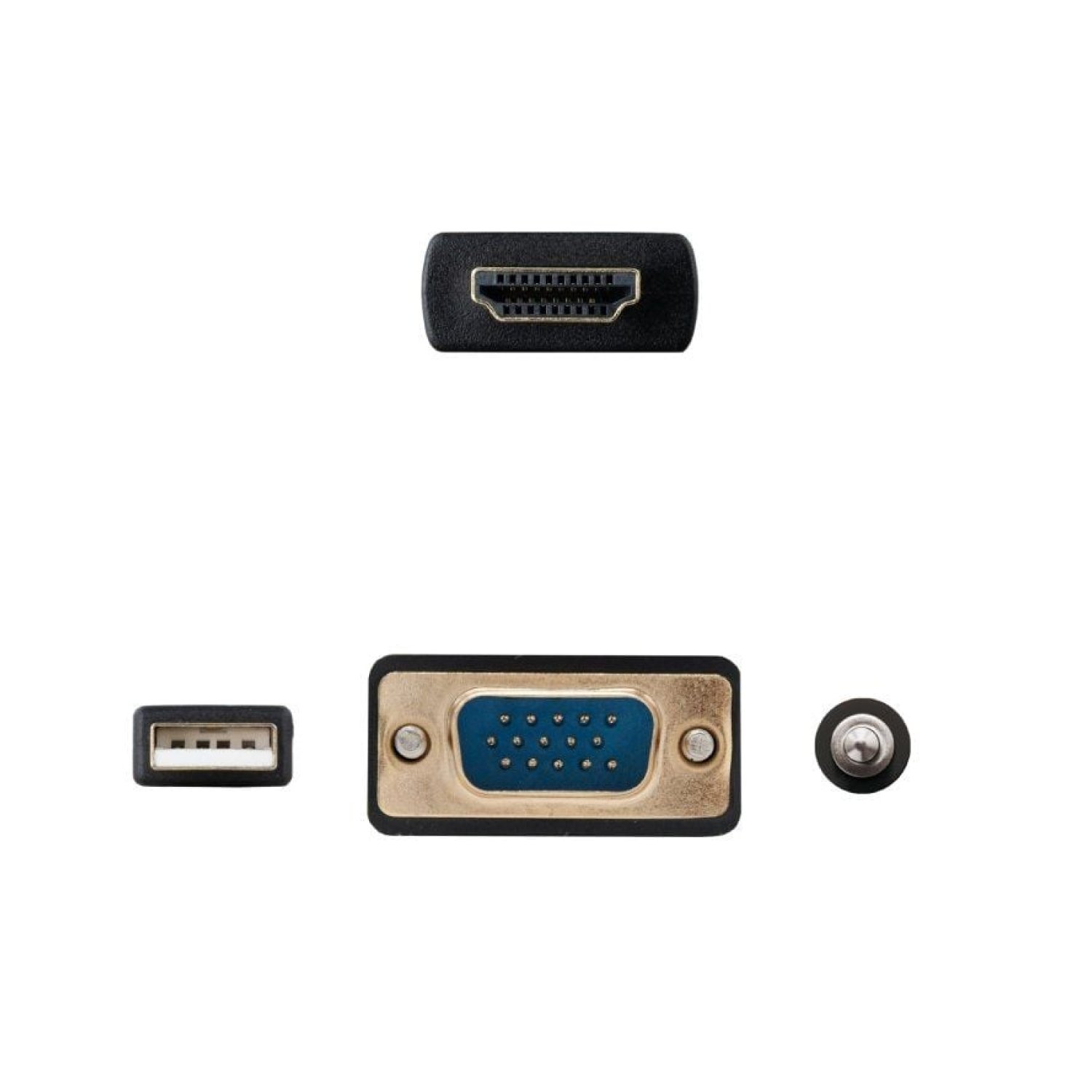 Nanocable · Conversor HDMI a VGA + Audio · 1,8m · Negro