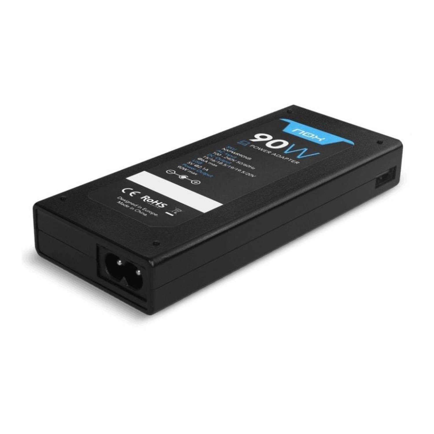 Nox · Cargador Portátil 90W · 10 Conectores · USB · Voltaje 15-20V · Automático