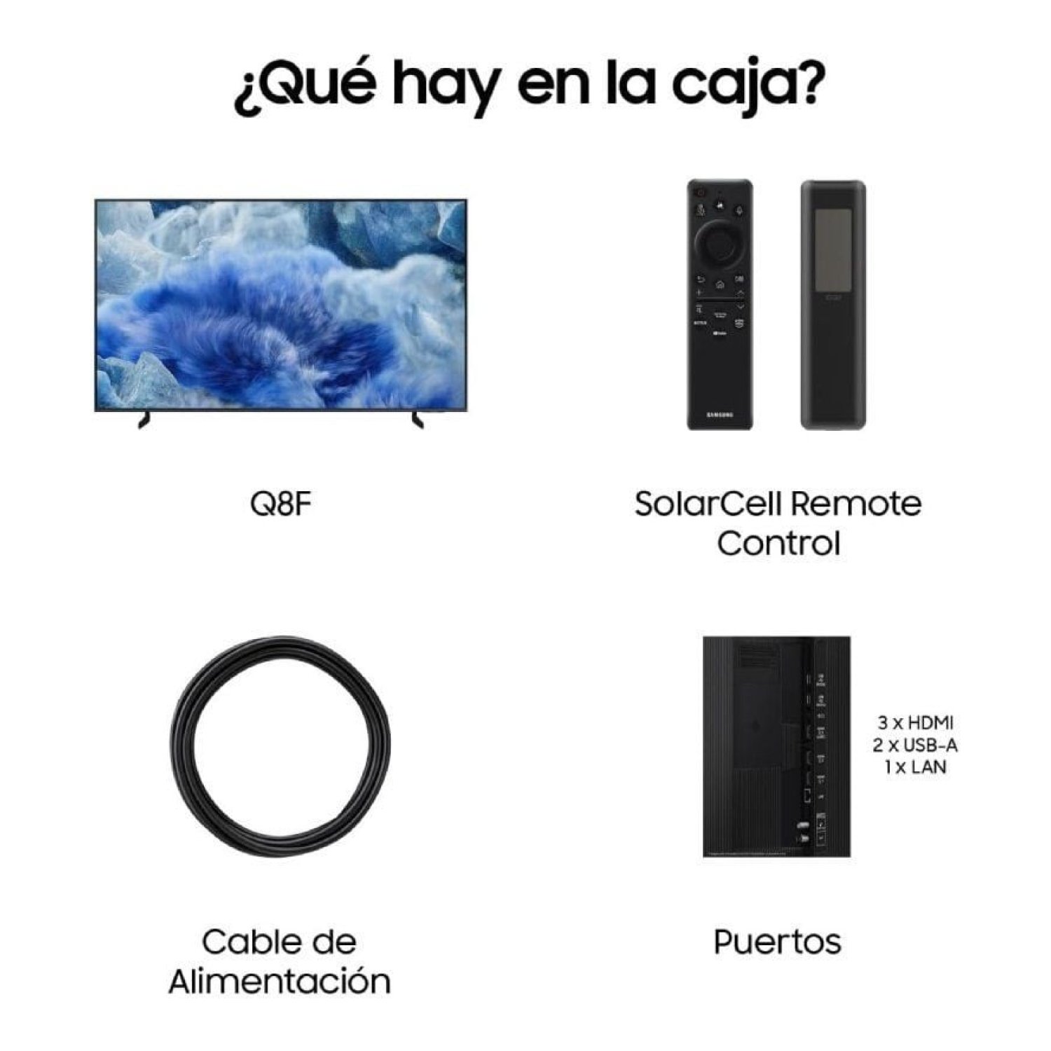 Samsung QLED Q8F · 65" · 4K Ultra HD · Smart TV · WiFi