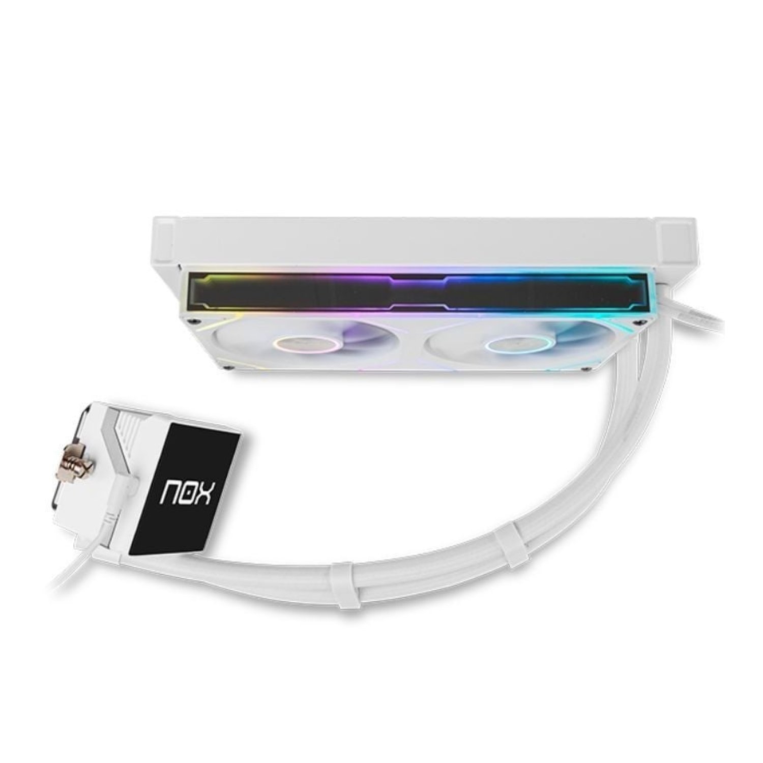 Nox M-240 LCD · Refrigeración Líquida AIO · 240mm · Pantalla LCD · Blanco