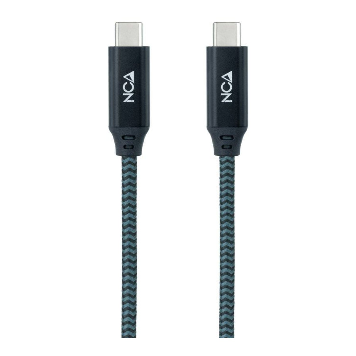 Nanocable · Cable USB 3.2 Tipo-C · 20Gbps · 100W · 50cm · Gris y Negro