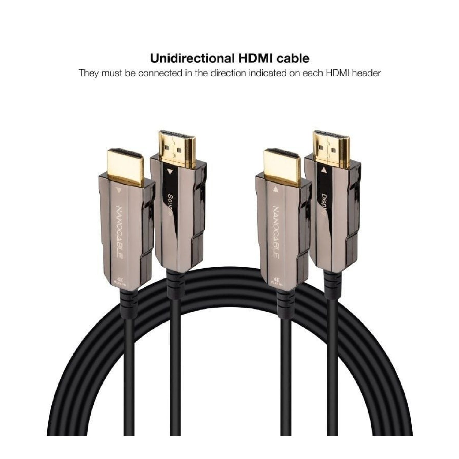 Nanocable · Cable HDMI 2.0 AOC · 30m · 4K · Negro