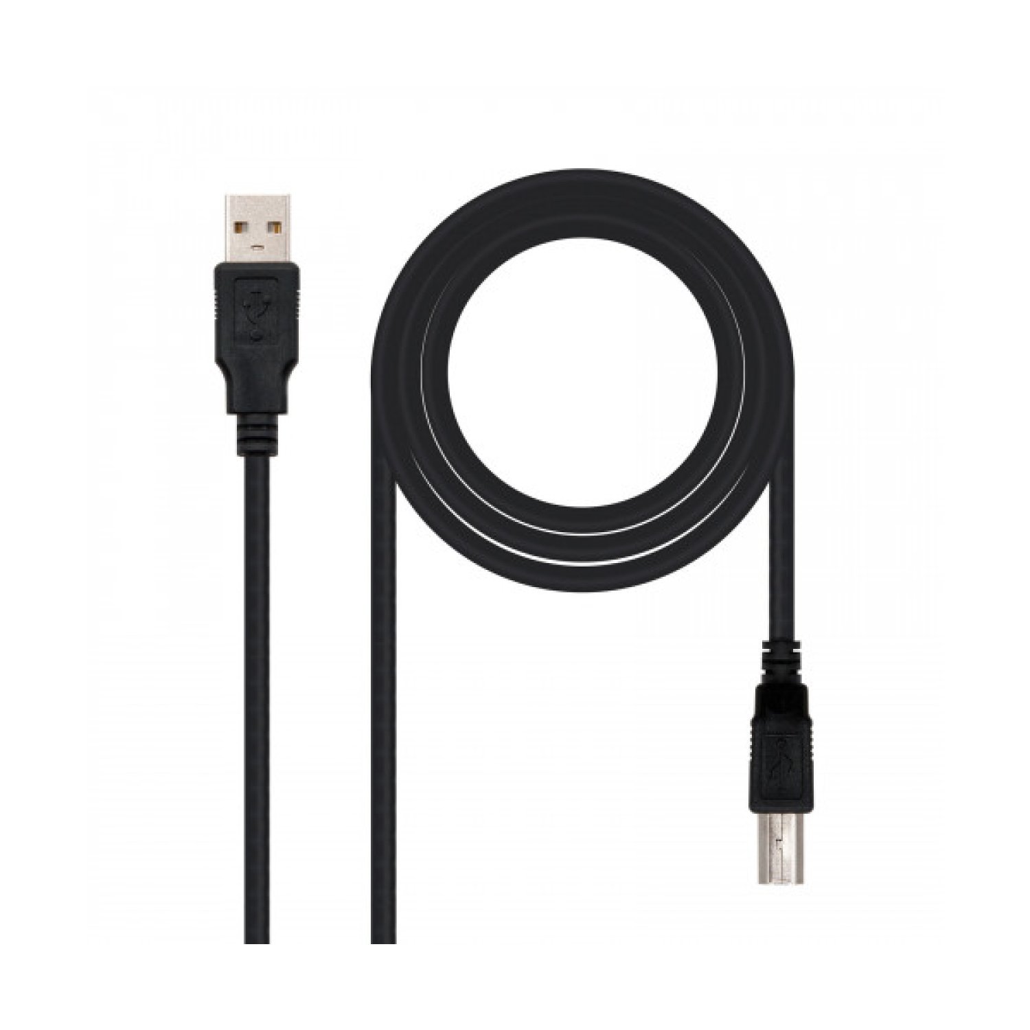 Nanocable · Cable USB 2.0 · USB Tipo-B a USB-A · 1,8m · Negro
