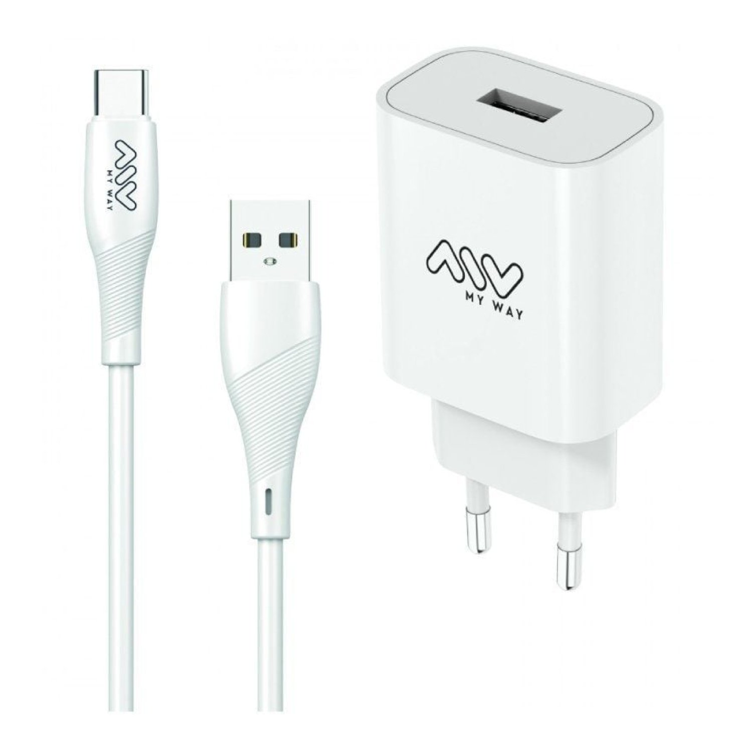 Myway · Cargador de Pared · 15W · 1 USB-C · Cable incluido