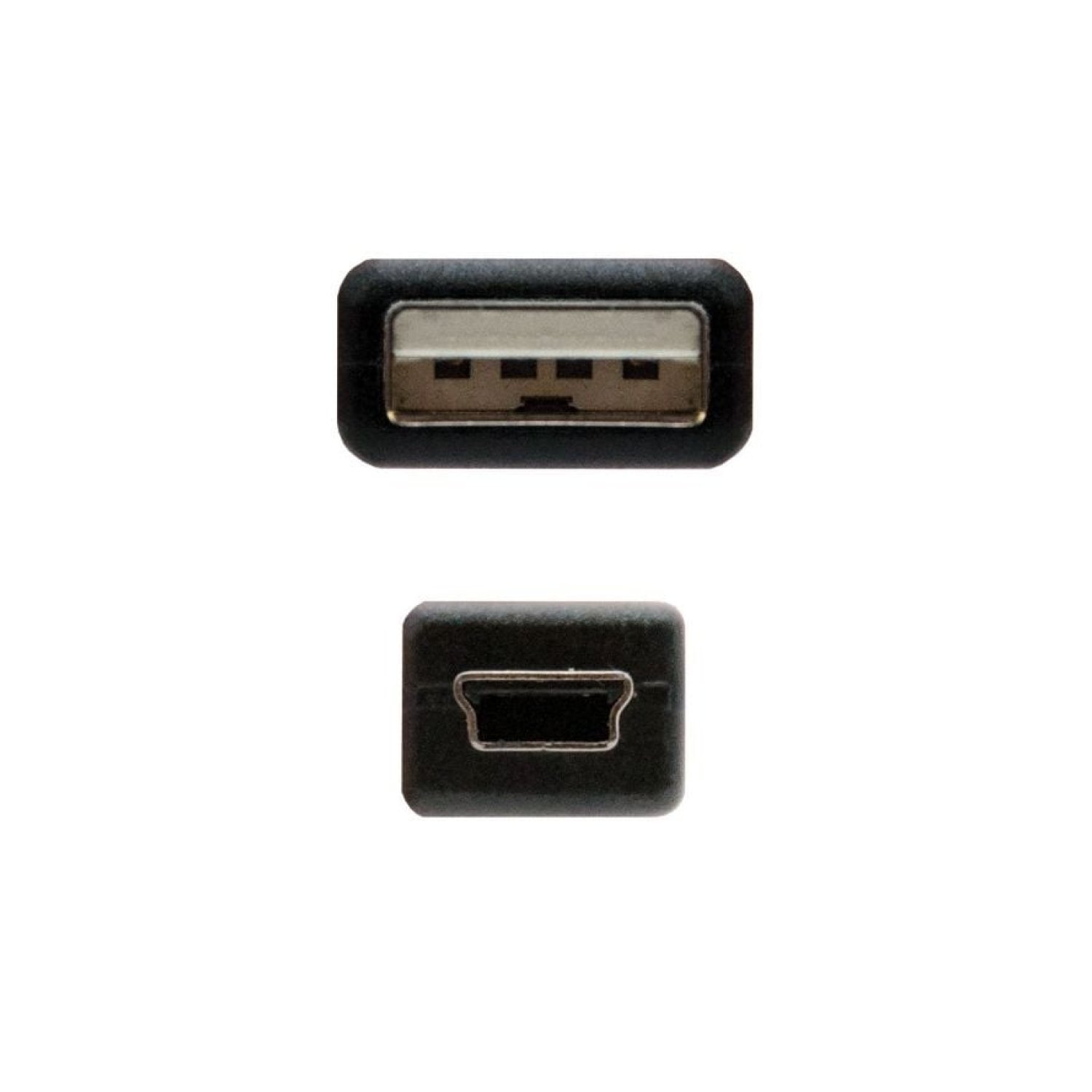Nanocable · Cable USB 2.0 · Mini USB · 50cm · Negro