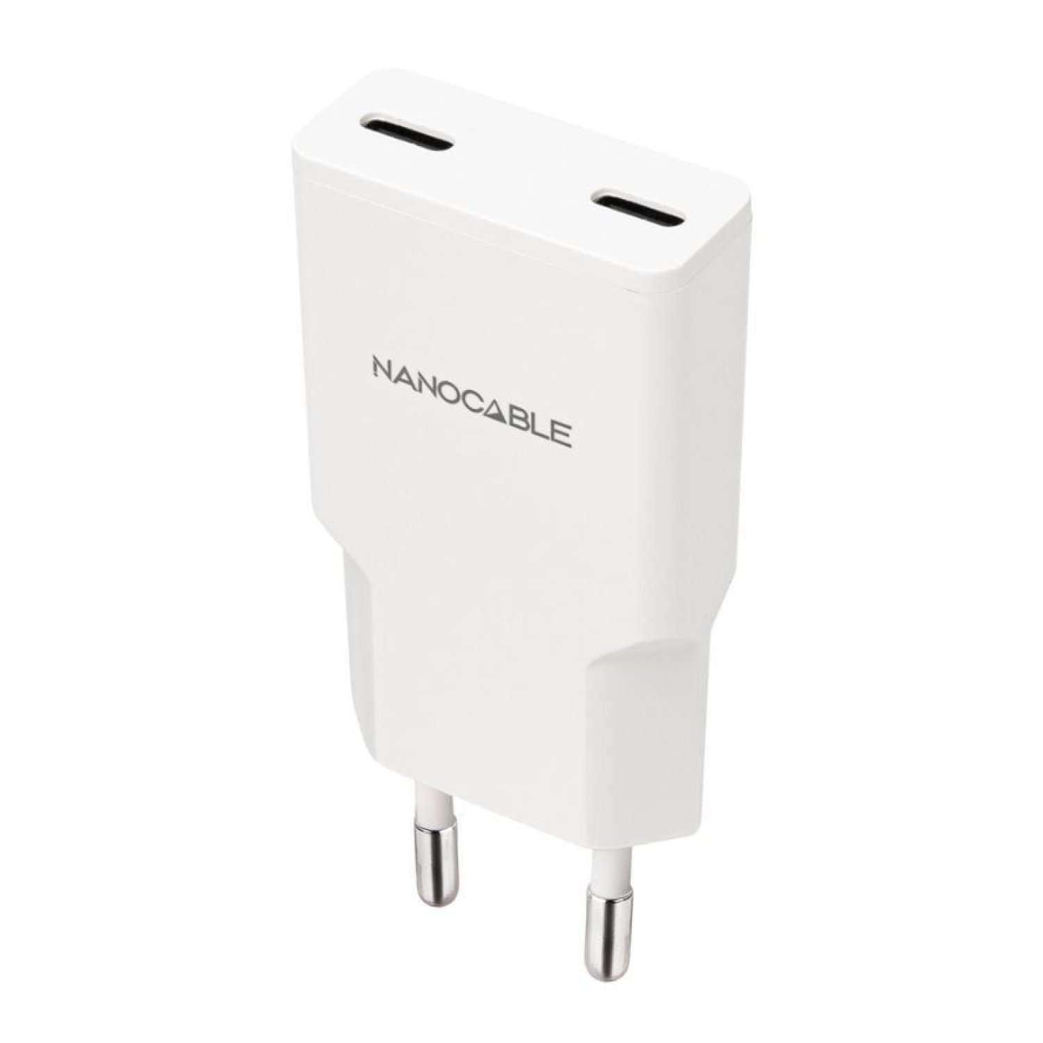 Nanocable · Cargador Pared 30W · 2x USB Tipo-C · Blanco