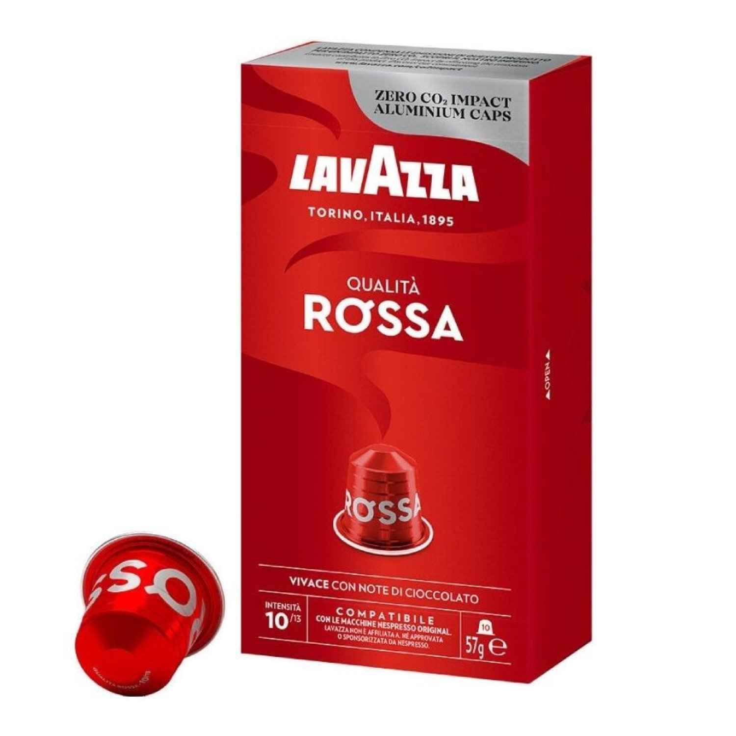 Lavazza Qualitá Rossa · Cápsulas Nespresso · Caja de 10 unidades
