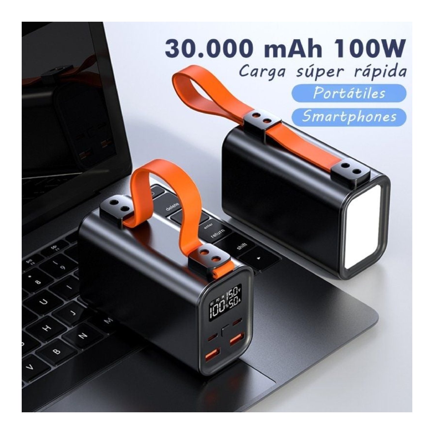 Leotec PowerBank · 30000mAh · 100W PD · Compatible Portátiles