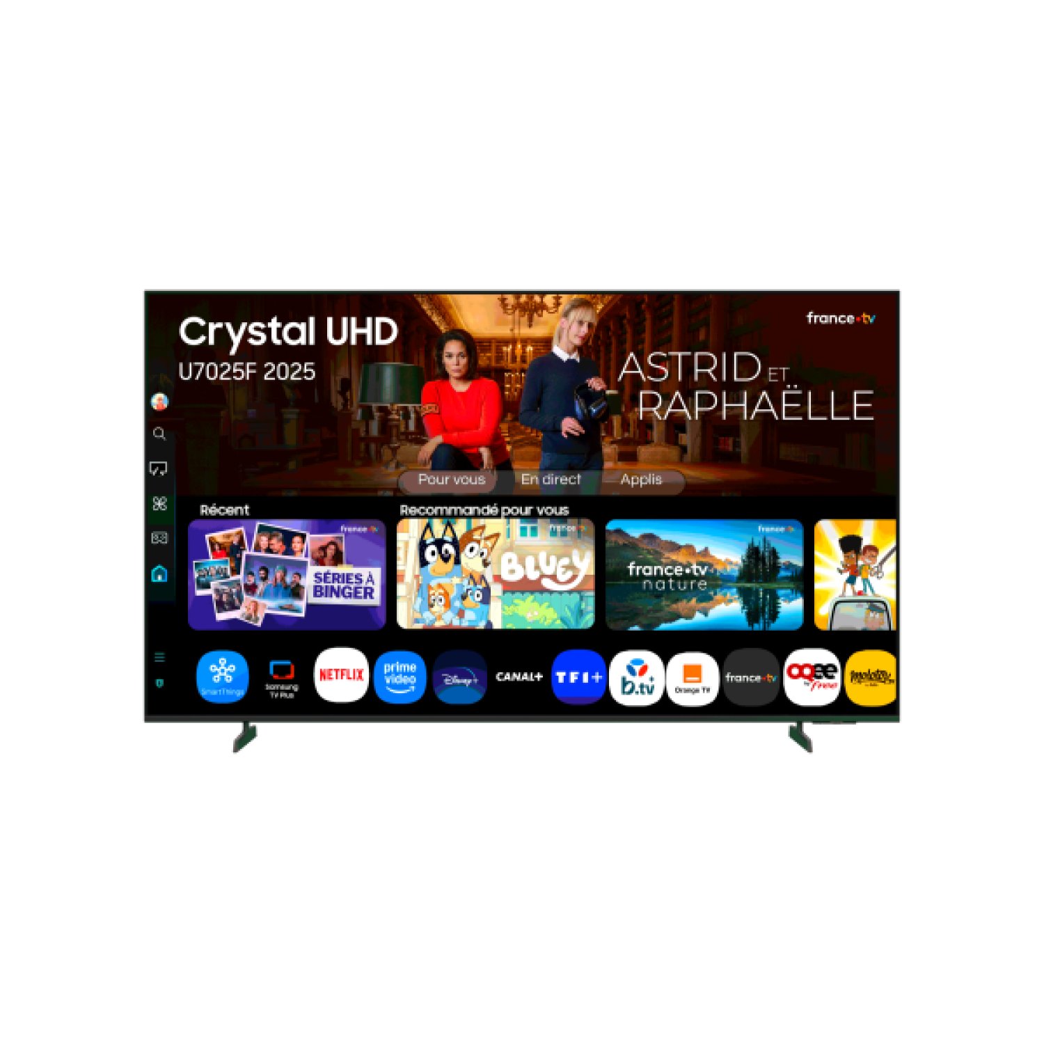Samsung Crystal UHD 55" · 4K Ultra HD · Smart TV · WiFi