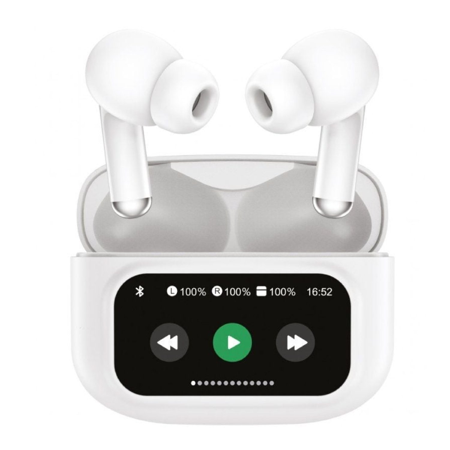 Muvit For Change · Auriculares Bluetooth True Wireless · Autonomía 6h · Estuche Carga · Blancos