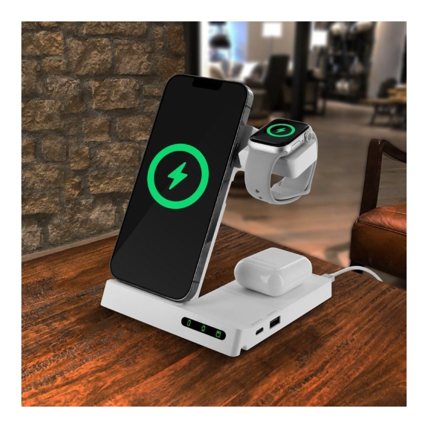 Muvit Cargador Inalámbrico · 20W · 1x USB-C · 1x USB