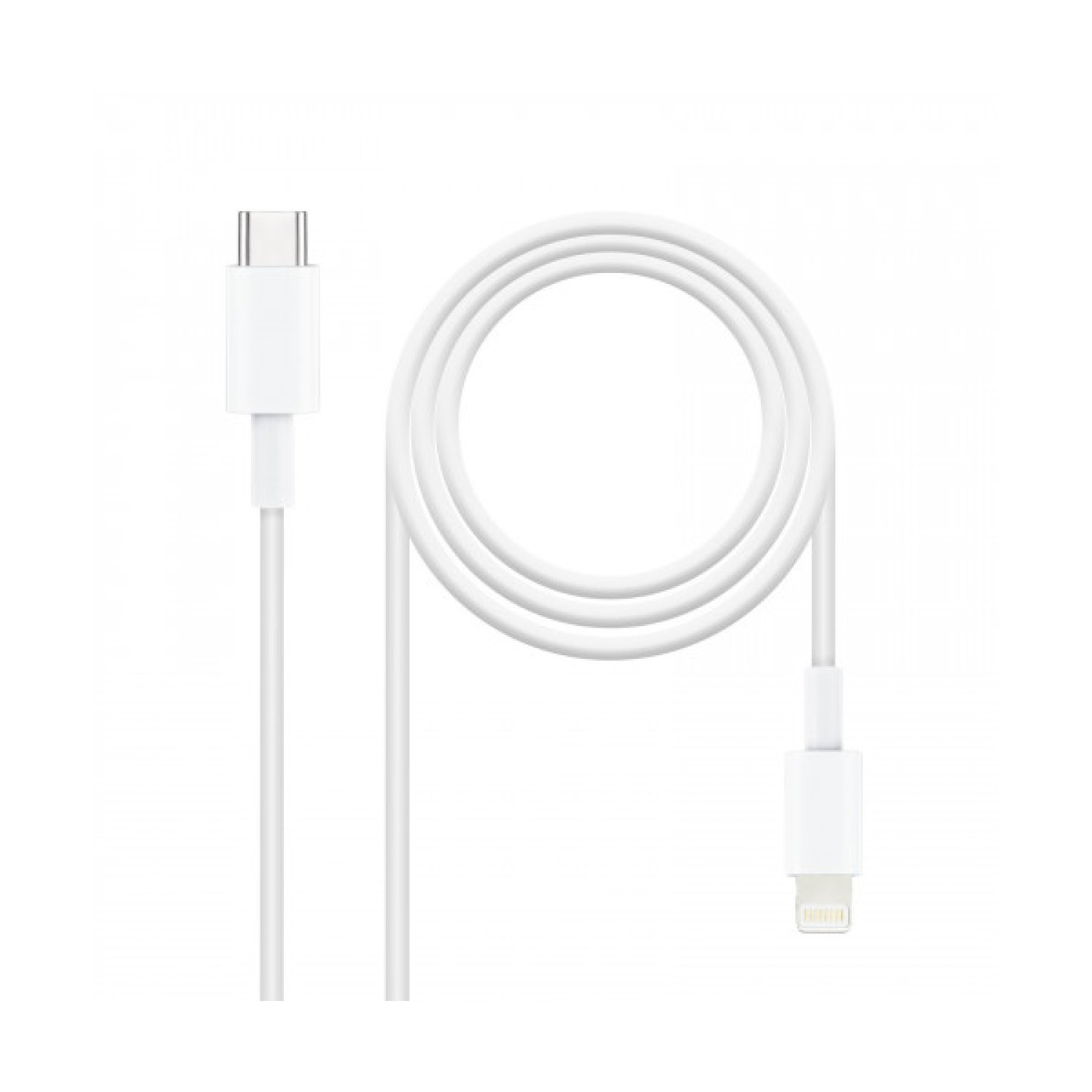 Nanocable · Cable USB 2.0 Tipo-C a Lightning · 1m · Blanco