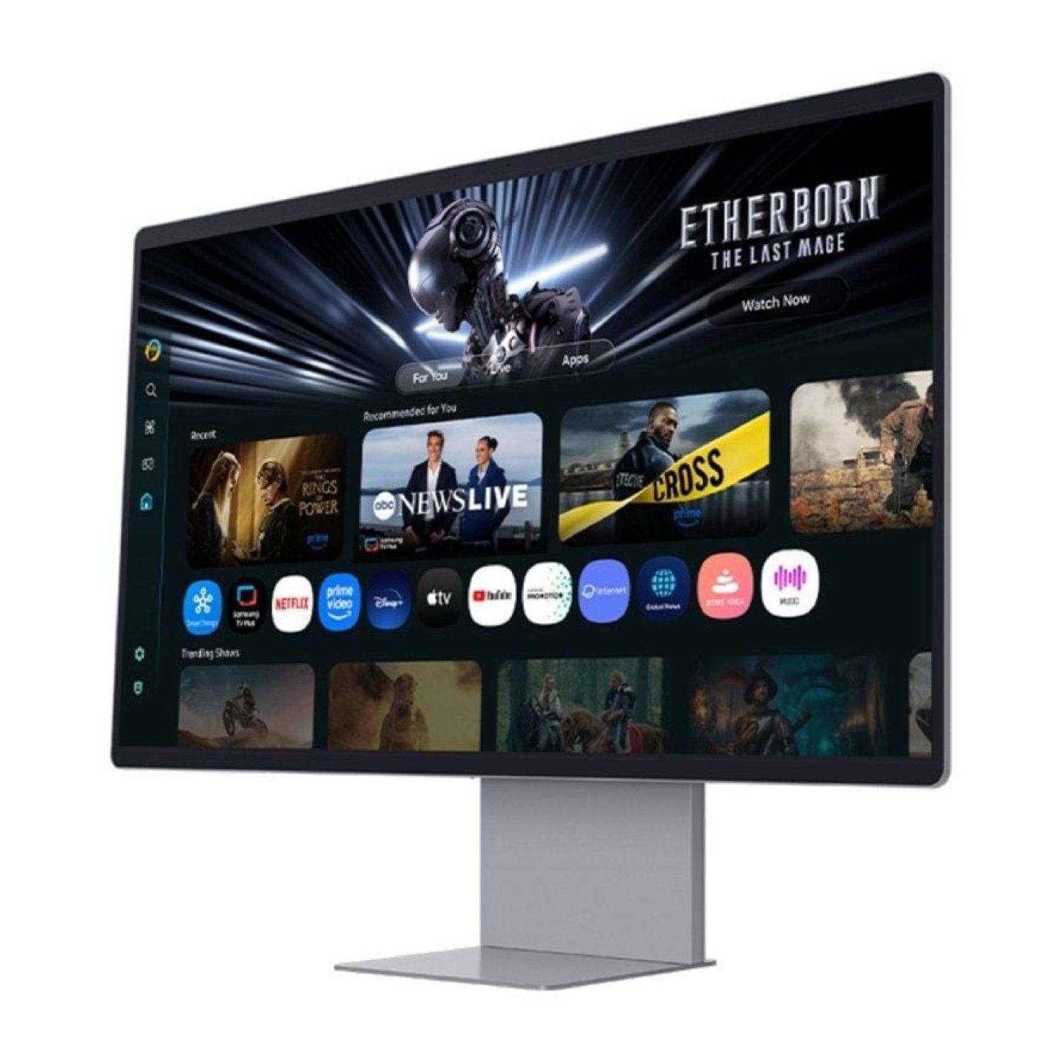 Smart Monitor Gaming Samsung M9 M90SF S32FM900SU 32"/ 4K/ 0.03ms/ 165Hz/ QD-OLED/ Multimedia/ Regulable en altura/ Smart TV/ Plata