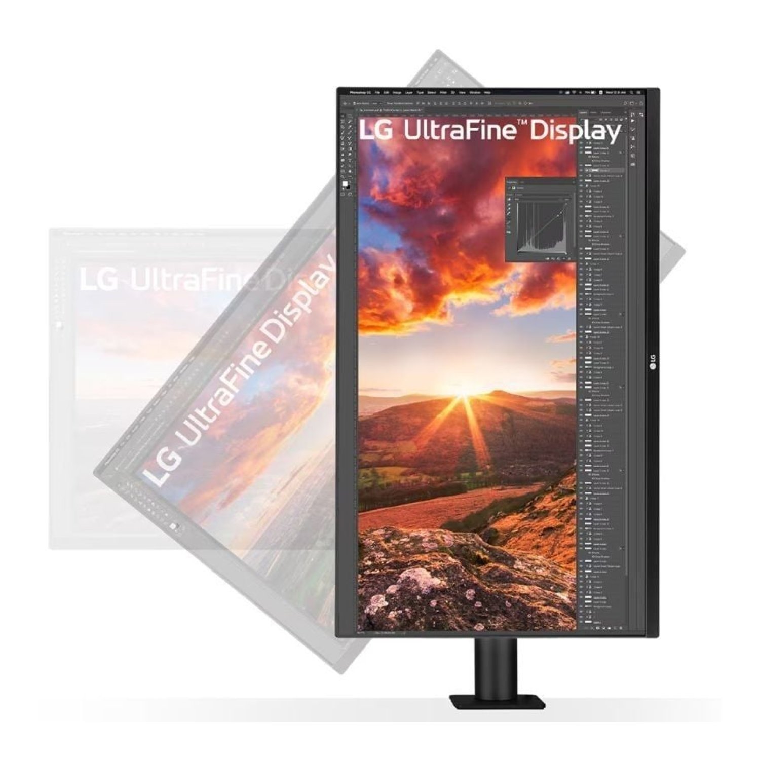 LG UltraFine · Monitor 31,5" 4K · Multimedia · Regulable altura · Negro