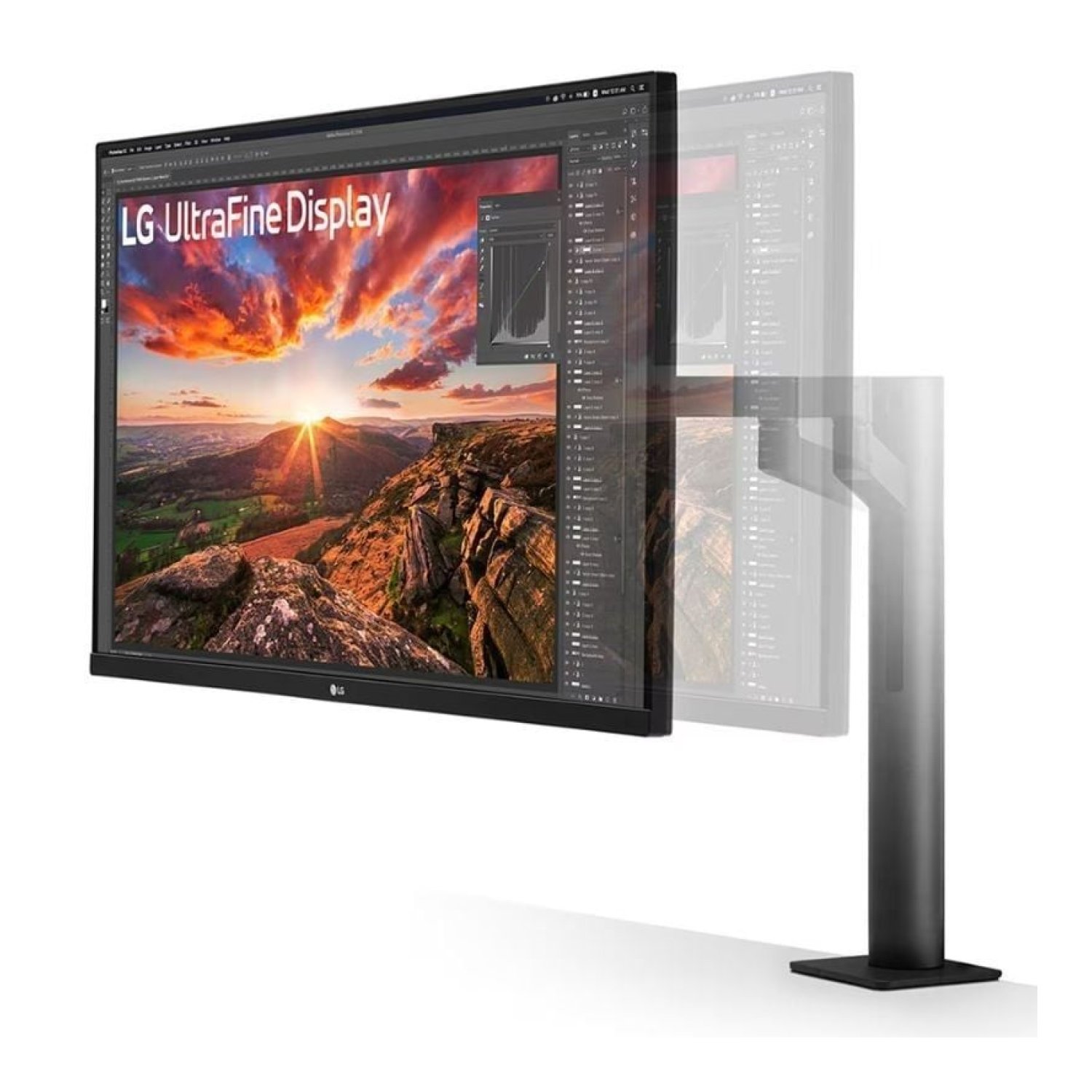 LG UltraFine · Monitor 31,5" 4K · Multimedia · Regulable altura · Negro