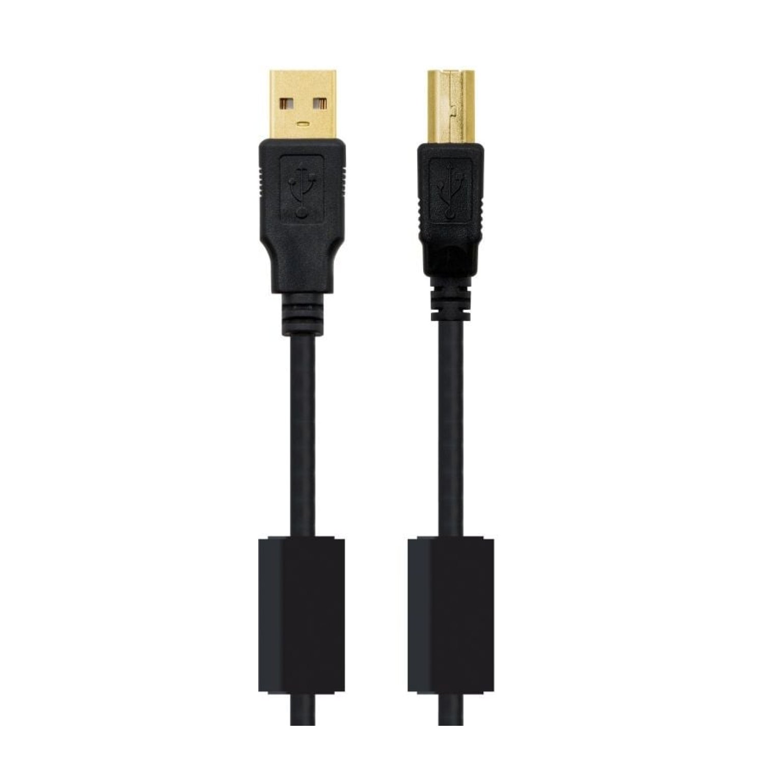 Nanocable · Cable USB 2.0 · USB Tipo-B a USB-A · 5m · Negro