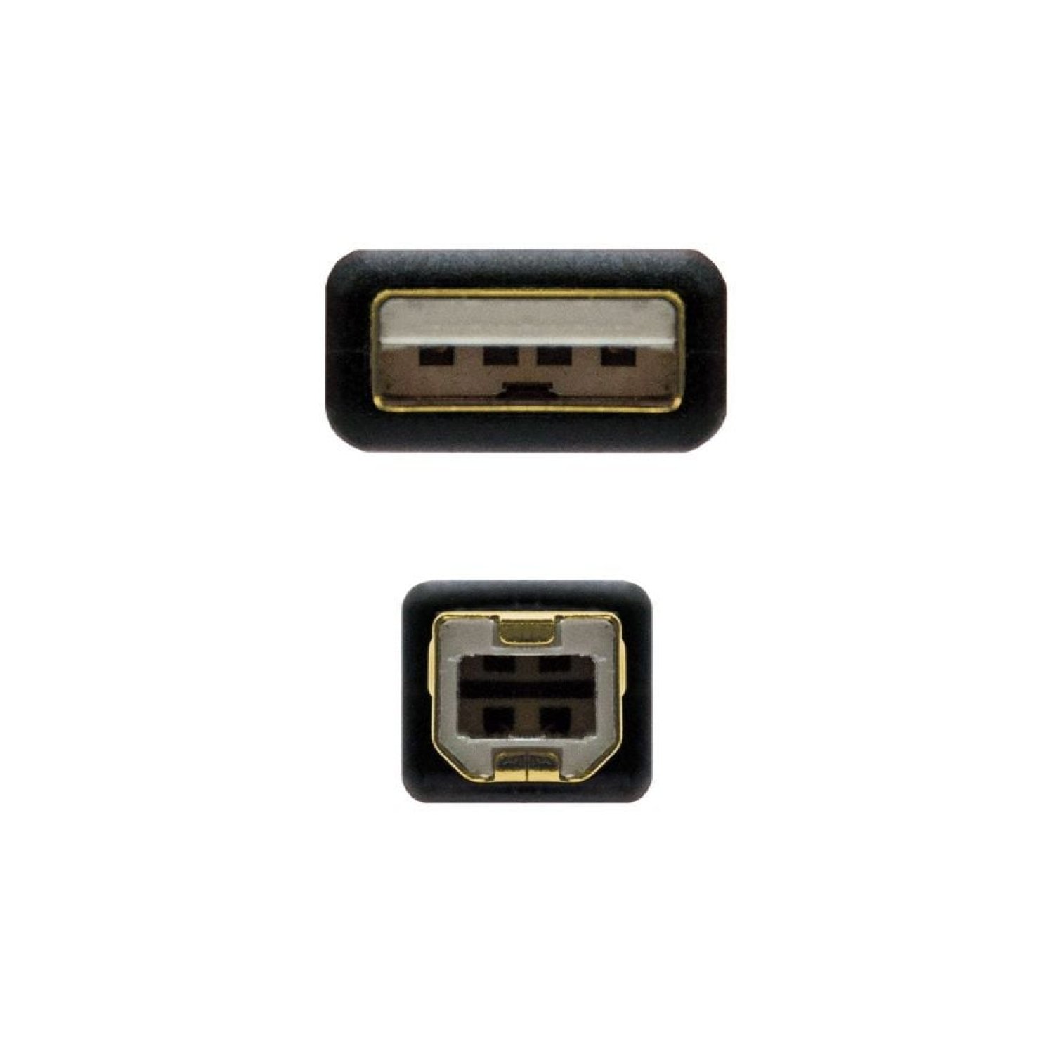 Nanocable · Cable USB 2.0 · USB Tipo-B a USB-A · 5m · Negro