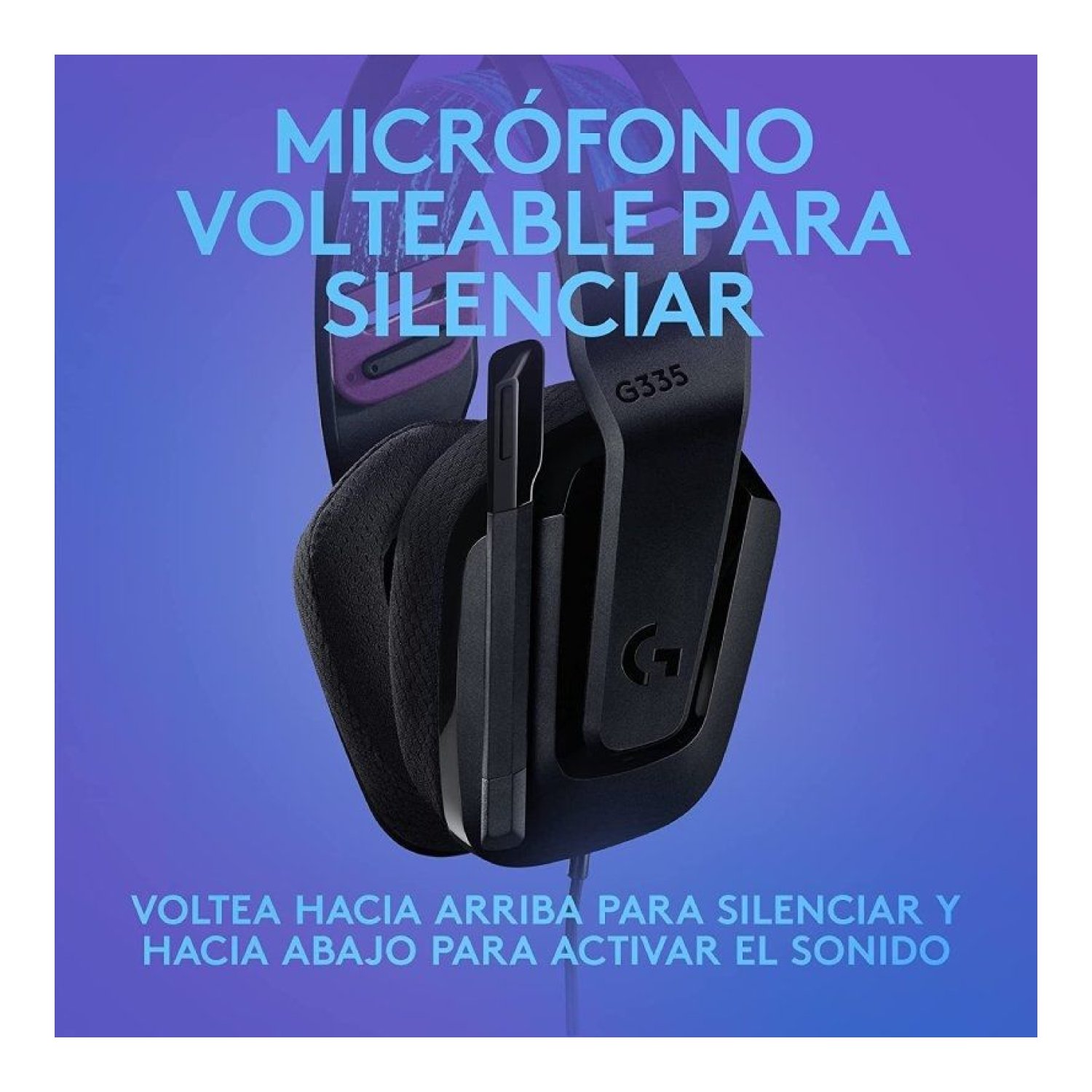 Logitech G335 · Auriculares Gaming · Jack 3.5mm · Micrófono · Negros