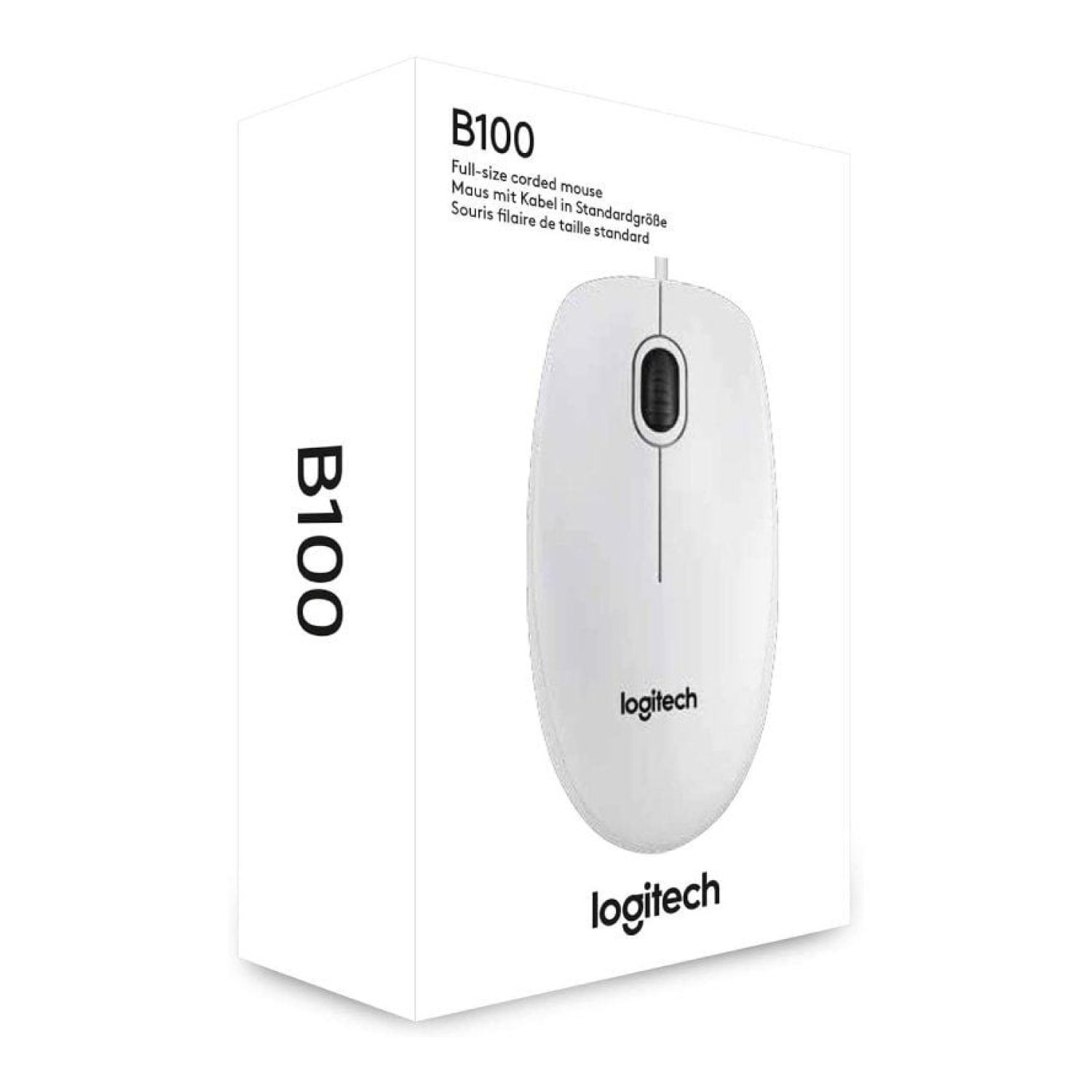 Logitech B100 · Ratón · Hasta 800 DPI · Blanco