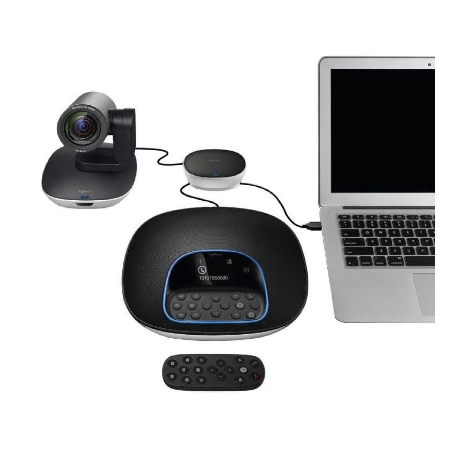 Logitech Group · Sistema Videoconferencia · Full HD · Enfoque Automático