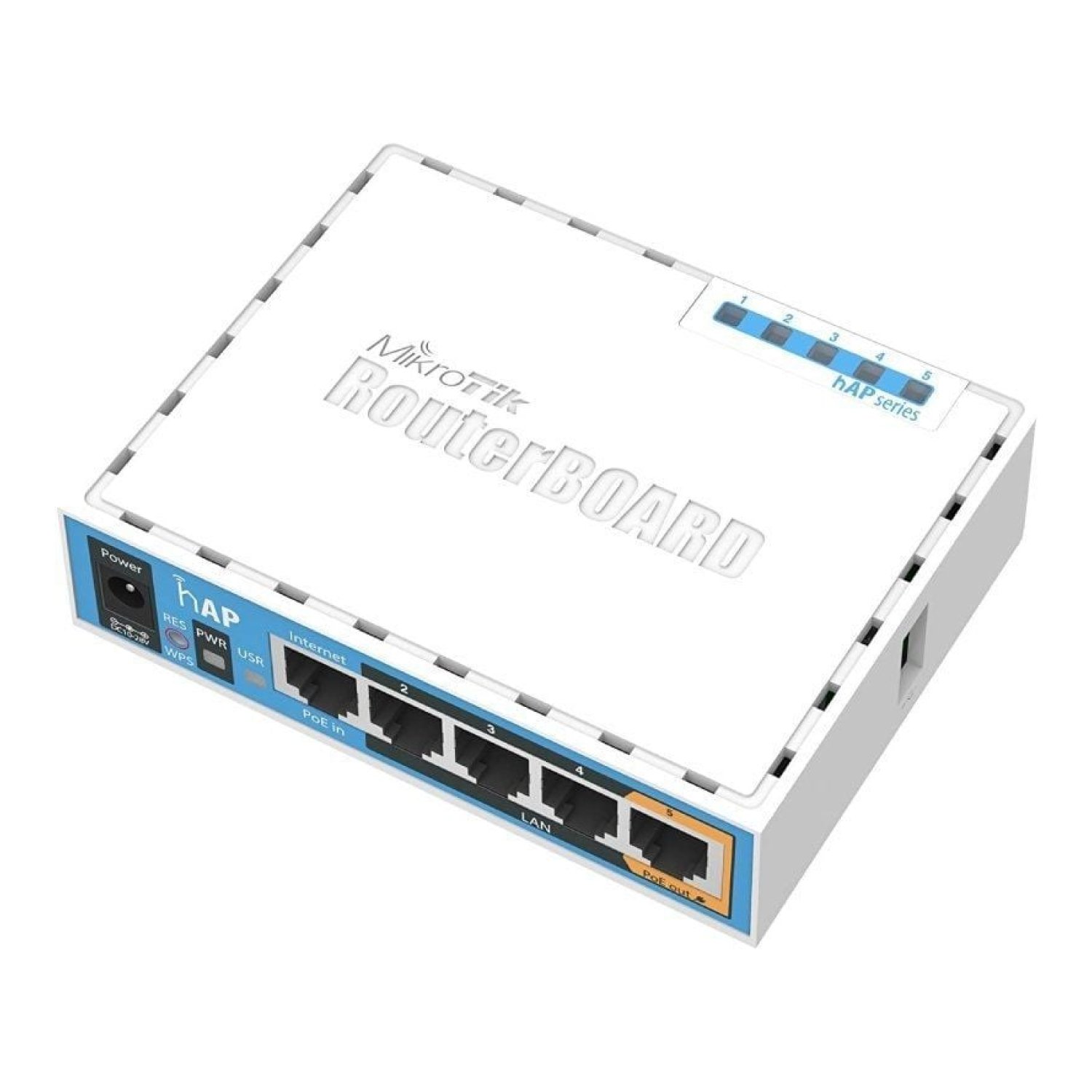 Mikrotik RB951Ui-2nD · Switch 5 Puertos · RJ45 10/100 · PoE