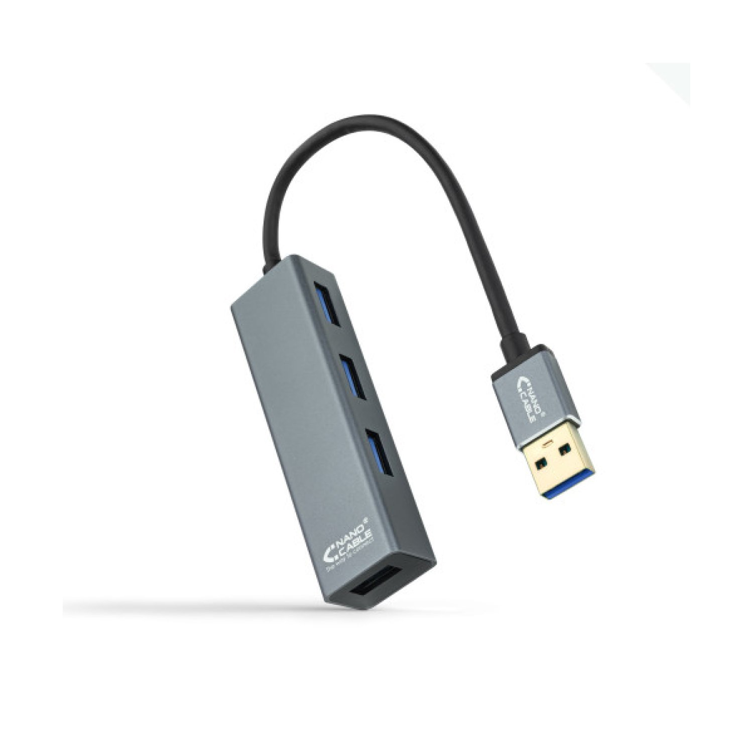 Nanocable Hub USB 3.0 · 4 Puertos USB · Gris