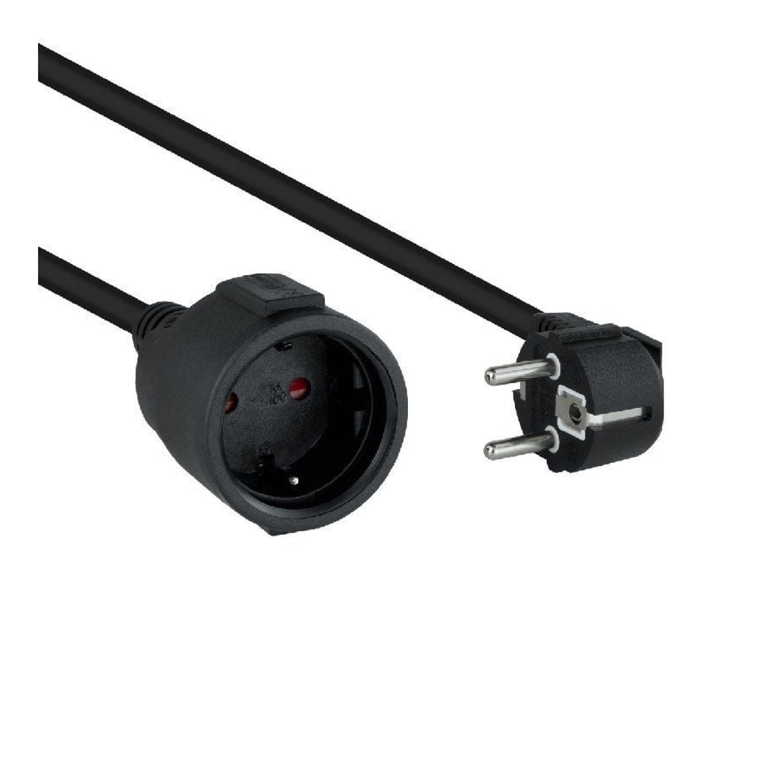 Nanocable · Alargador de Corriente · Schuko · 3m · Negro