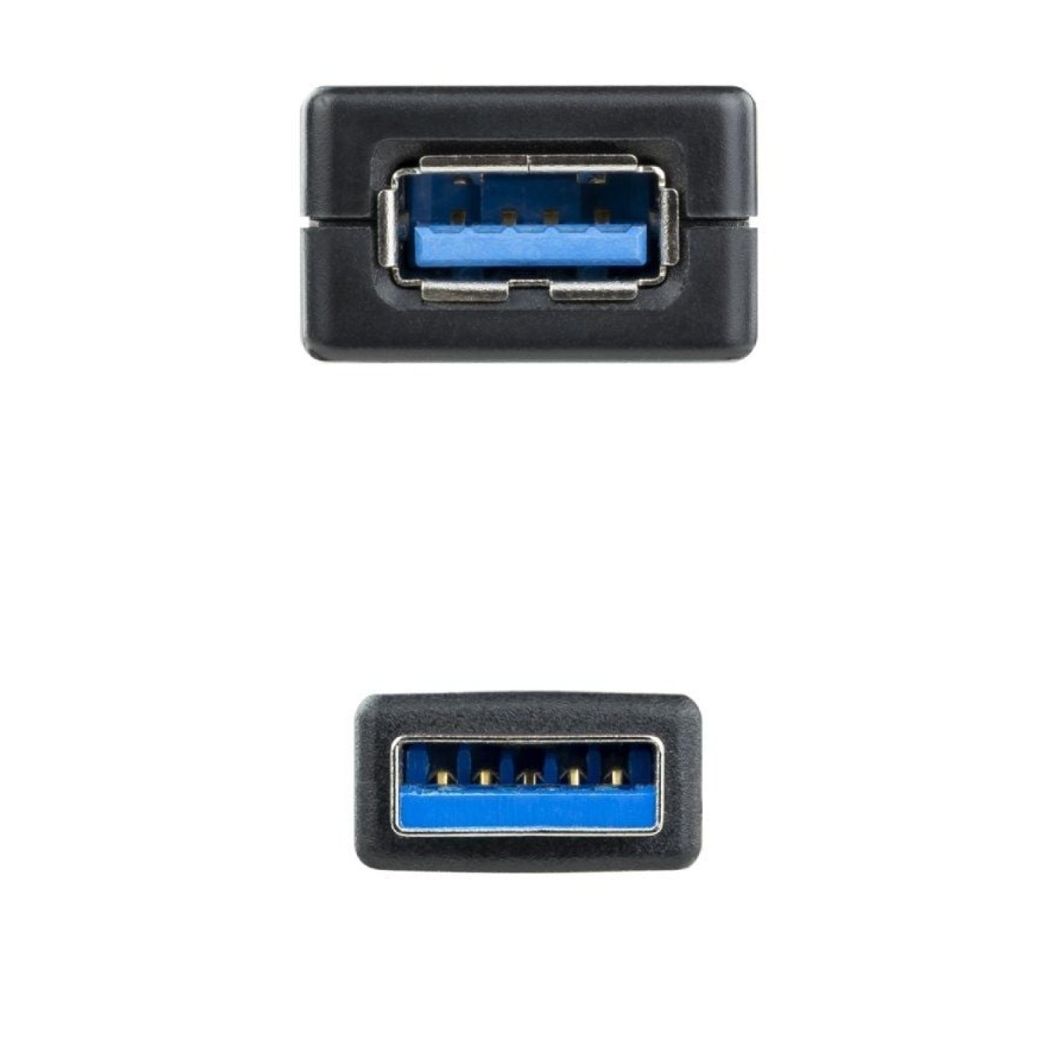 Nanocable · Cable Alargador USB 3.0 · 10m · USB A Macho-Hembra · Negro