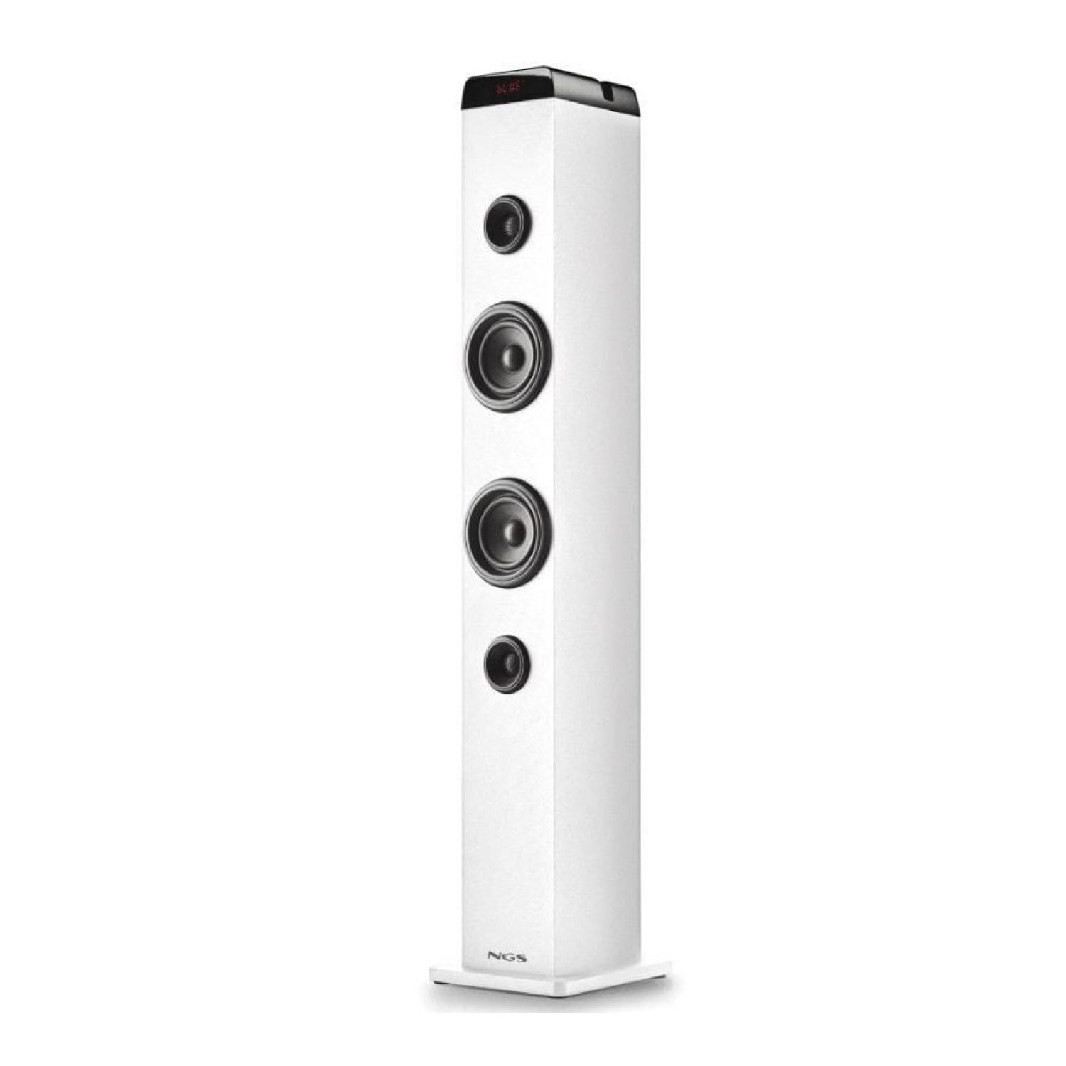 Torre de Sonido con Bluetooth NGS SKY CHARM PRO/ 80W/ 2.0/ Blanca