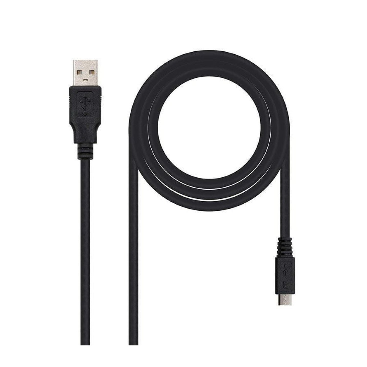 Nanocable · Cable USB 2.0 · USB-Macho a Micro USB · 1,8m · Negro