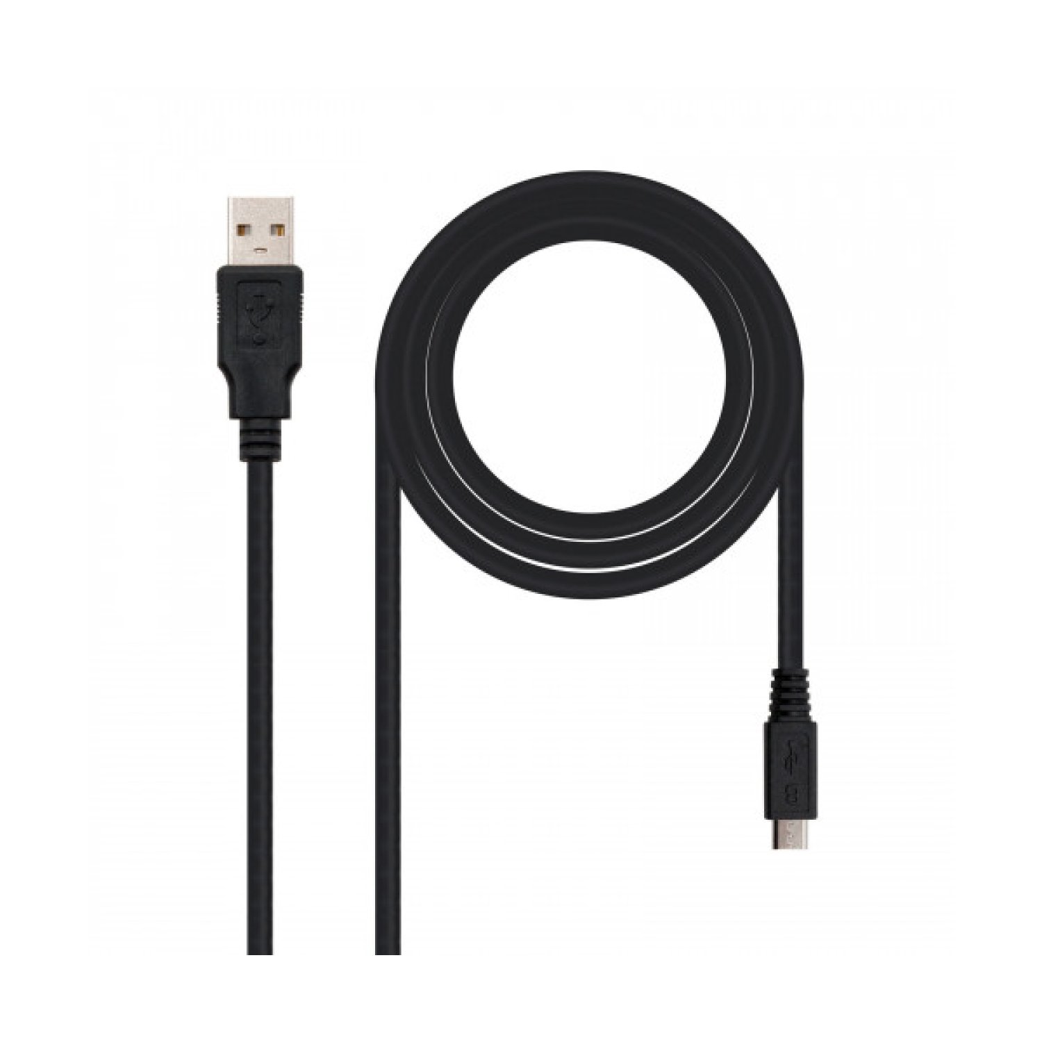 Nanocable · Cable USB 2.0 · USB-Macho a Micro USB · 1,8m · Negro