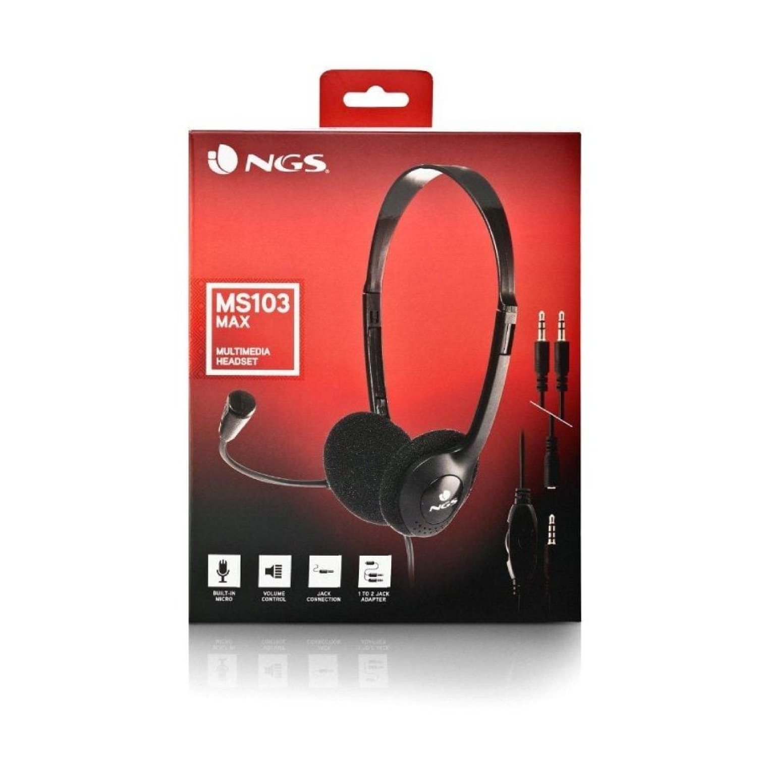 NGS MS103 MAX · Auriculares con Micrófono · Jack 3.5 · Negros