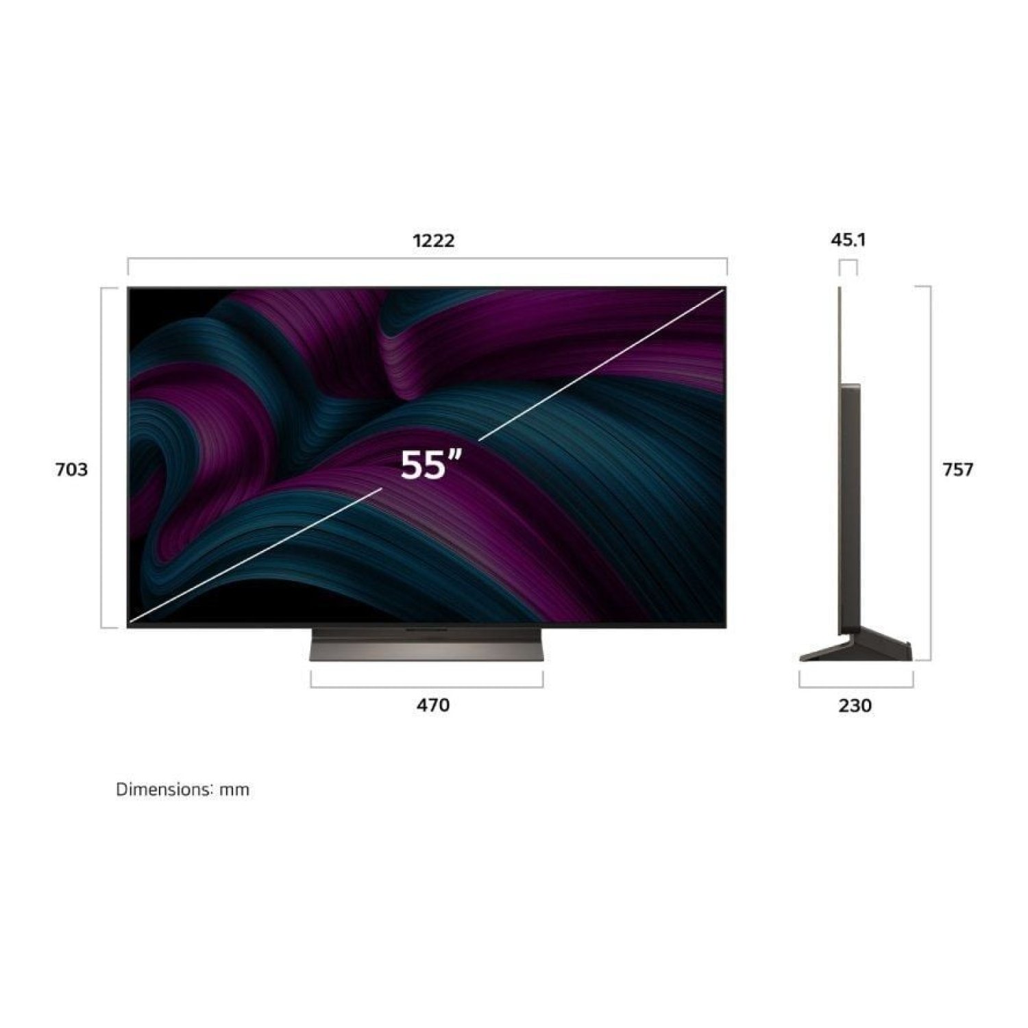 LG OLED Evo AI C5 · 55" · 4K Ultra HD · Smart TV · WiFi