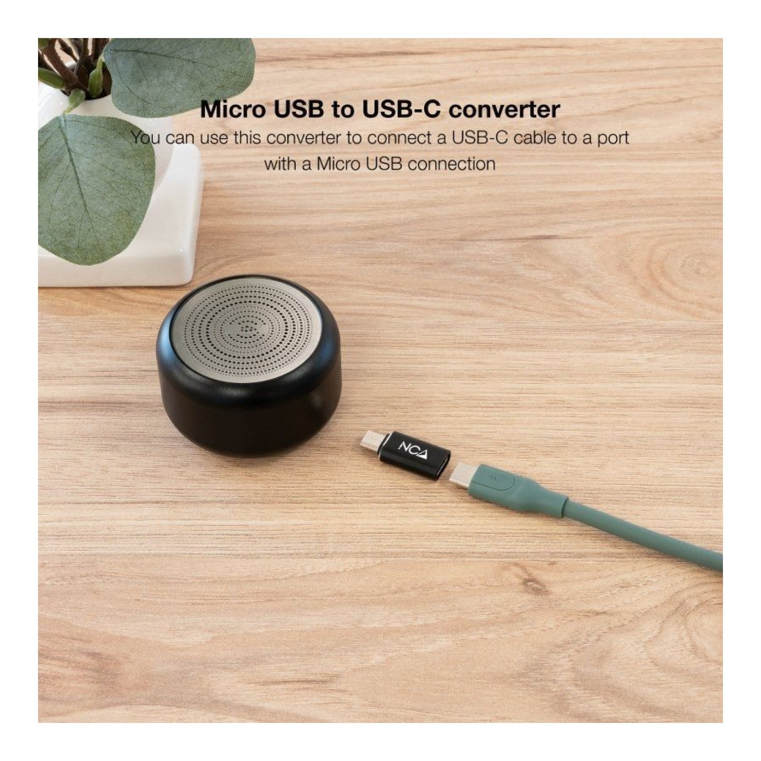 Nanocable · Adaptador MicroUSB a USB Tipo-C · Macho a Hembra