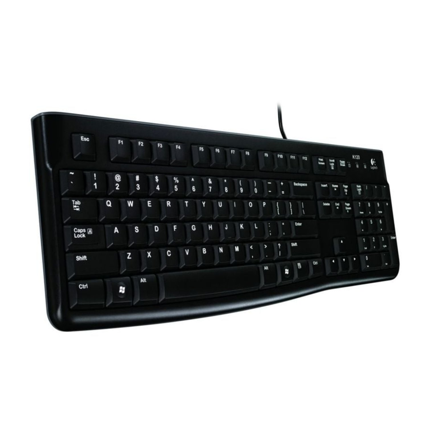 Logitech K120 · Teclado · Conexión USB · Diseño Compacto