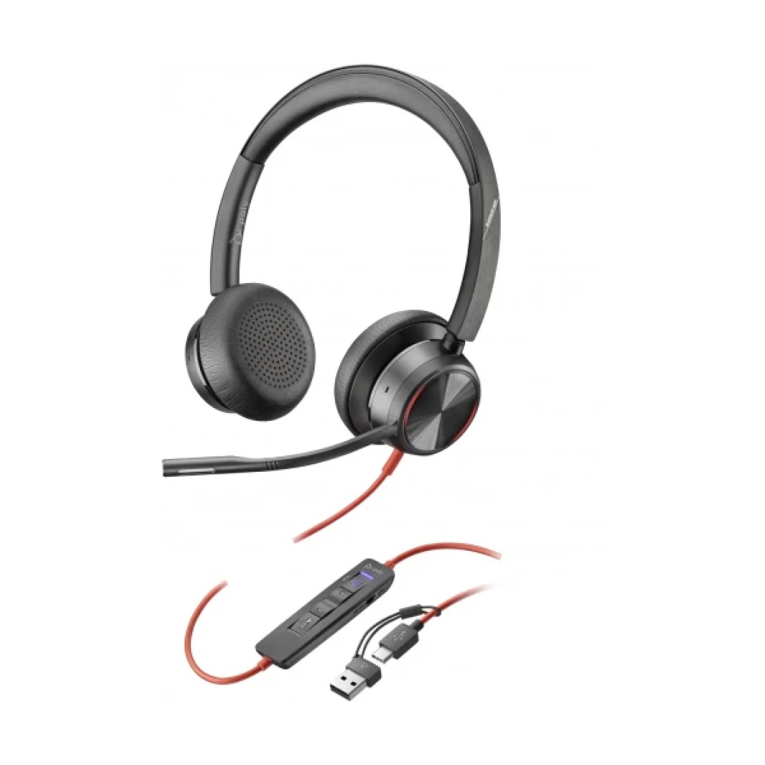 Poly Blackwire 8225 · Auriculares Microsoft Teams · USB-C/A · Micrófono · Negros