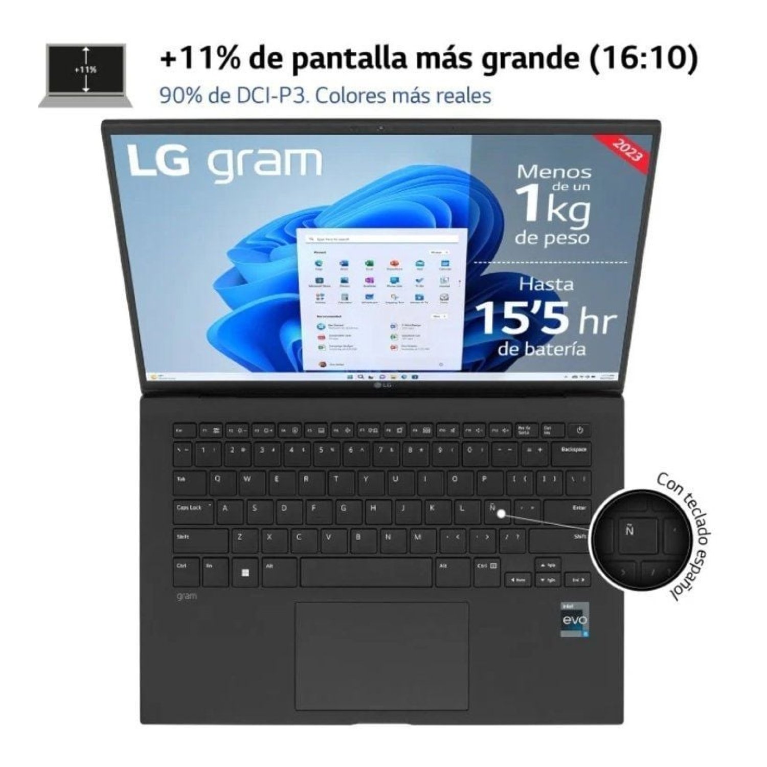 LG Gram 14" · Intel Core Ultra 7-155H · 32GB RAM · 1TB SSD · Windows 11