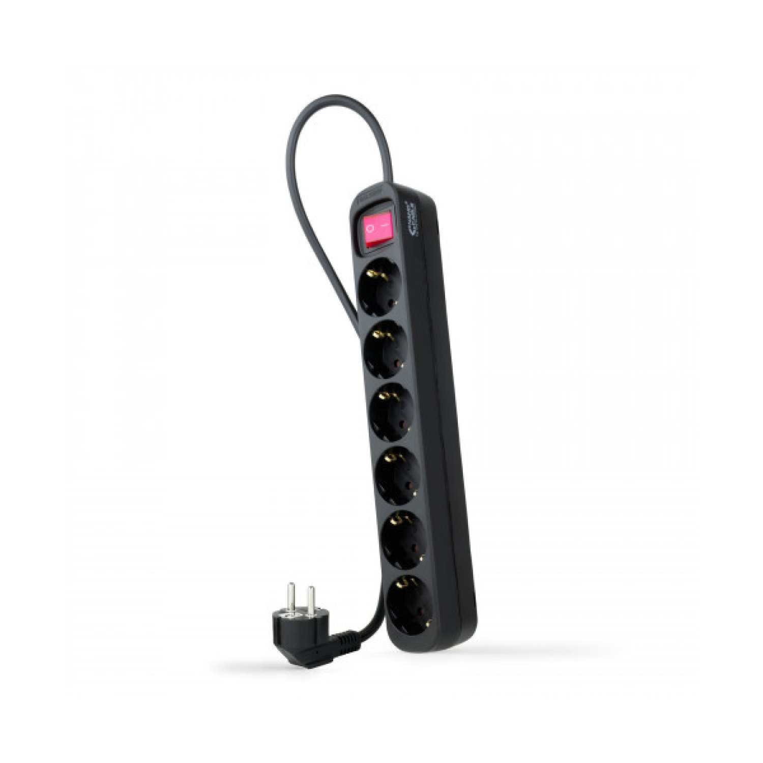 Nanocable · Regleta 6 Tomas · Cable 1,4m · Interruptor · Negro