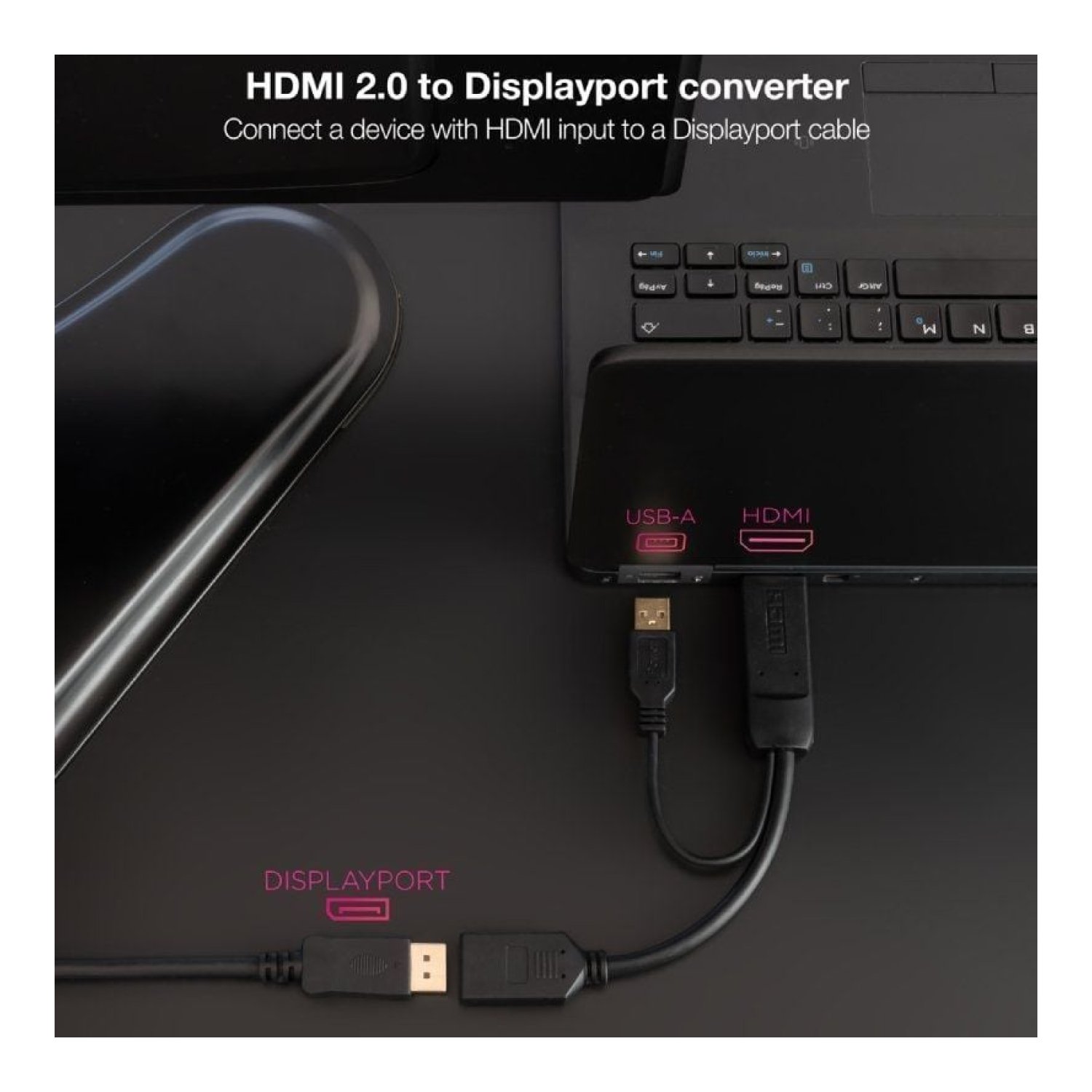 Nanocable · Cable Conversor HDMI a DisplayPort · 20cm · Negro