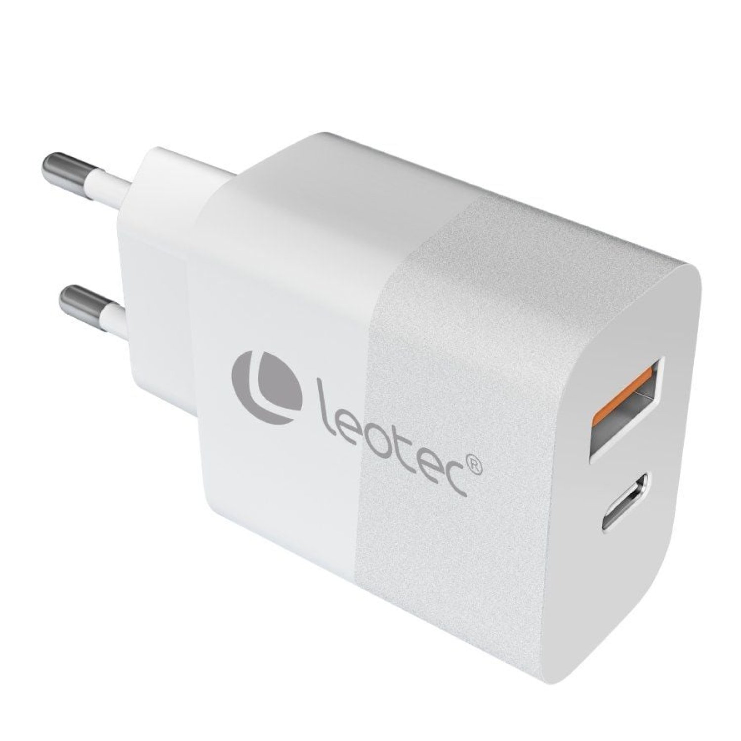 Leotec Cargador GaN · 30W · 1 USB-C + 1 USB · Carga Rápida