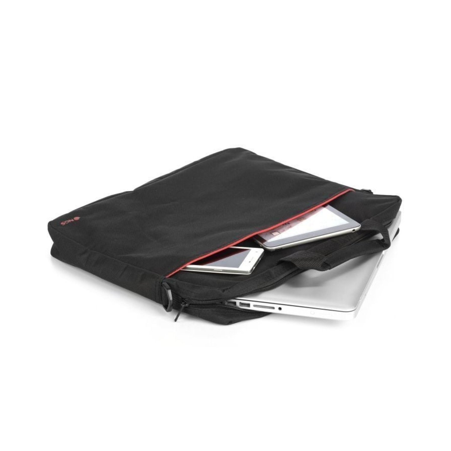 Maletín Monray Enterprise · Portátiles hasta 15,6" · Negro/Rojo