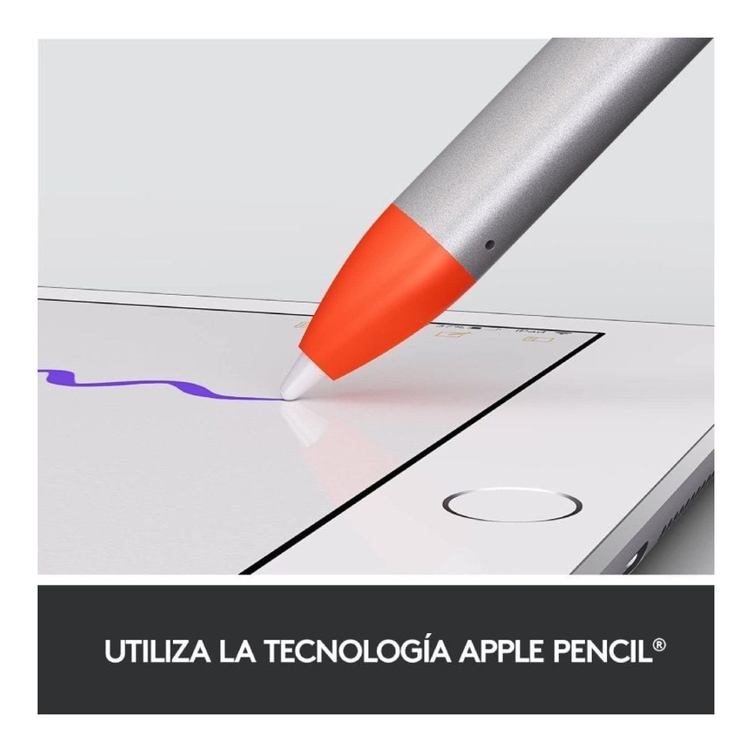 Logitech Crayon · Lápiz Electrónico para iPad · Naranja