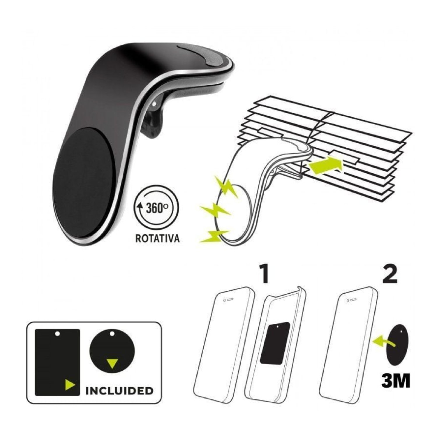 Muvit · Soporte Smartphone para Coche · Agarre Seguro