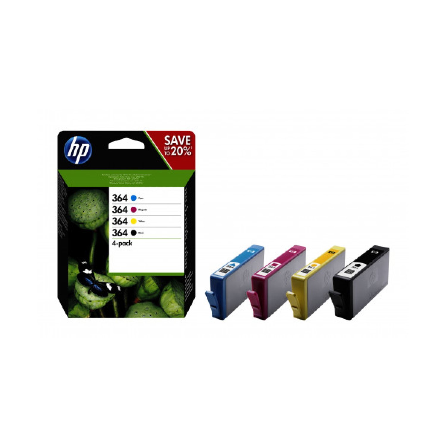 HP Cartucho Tinta Original · nº364 Multipack · Negro + Magenta + Cian + Amarillo