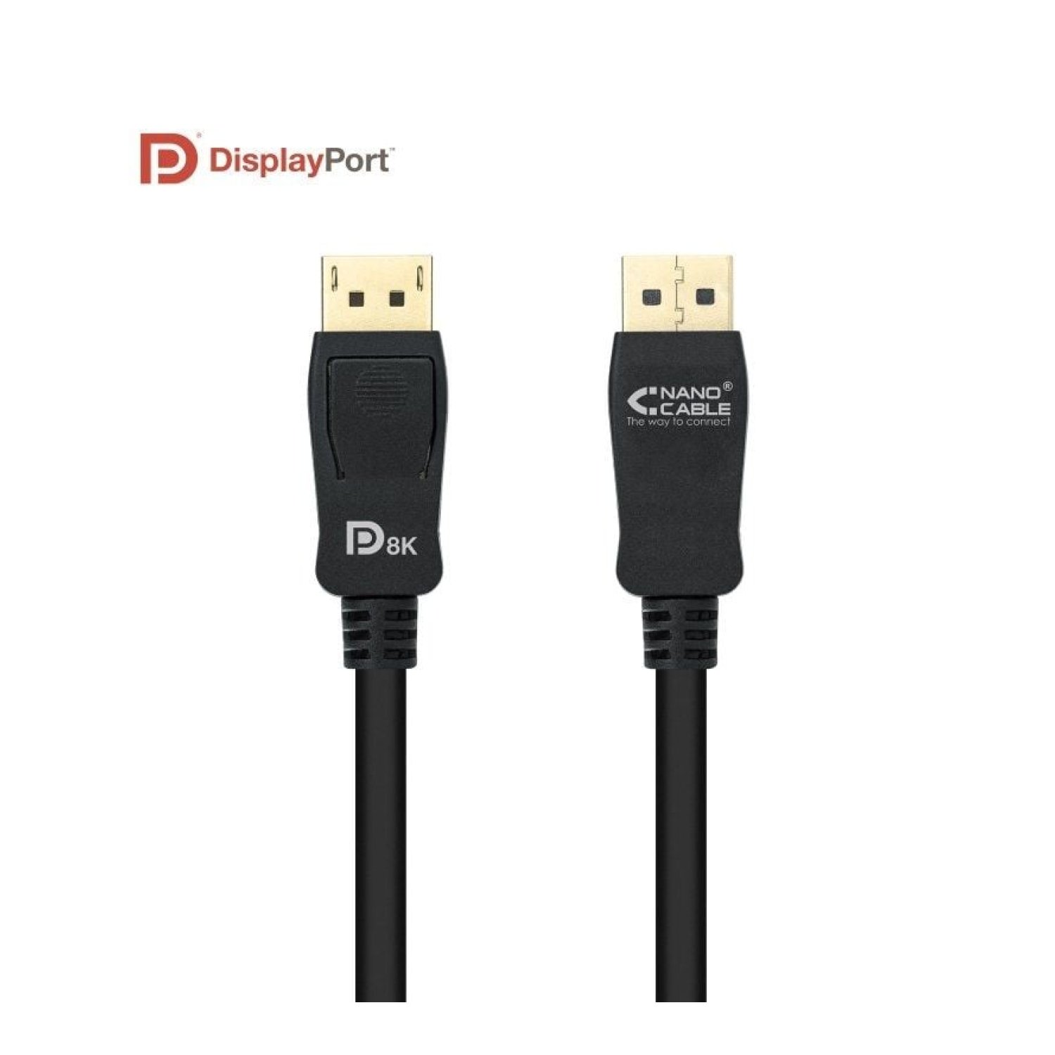 Nanocable Cable DisplayPort 1.4 · 8K · 2m · DisplayPort Macho-Macho · Certificado