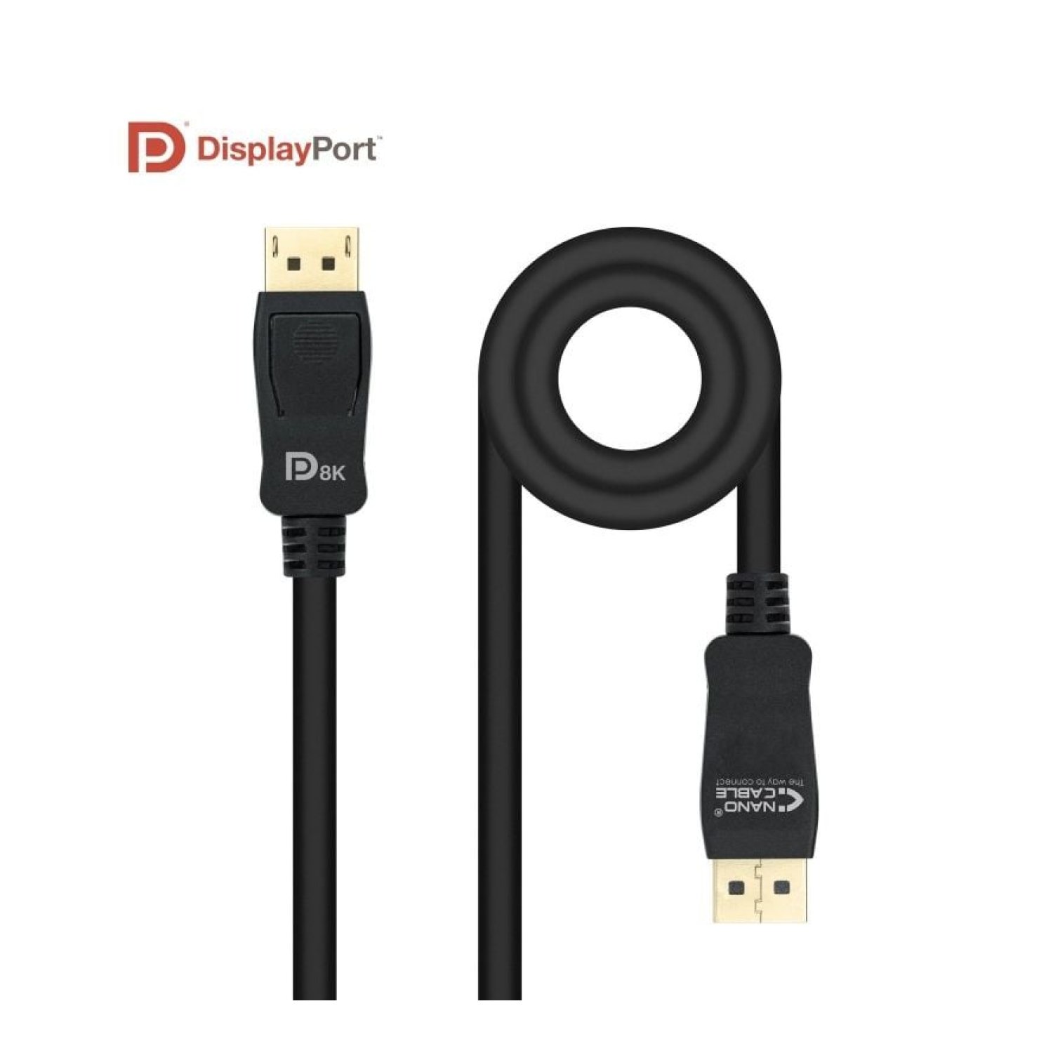 Nanocable Cable DisplayPort 1.4 · 8K · 2m · DisplayPort Macho-Macho · Certificado