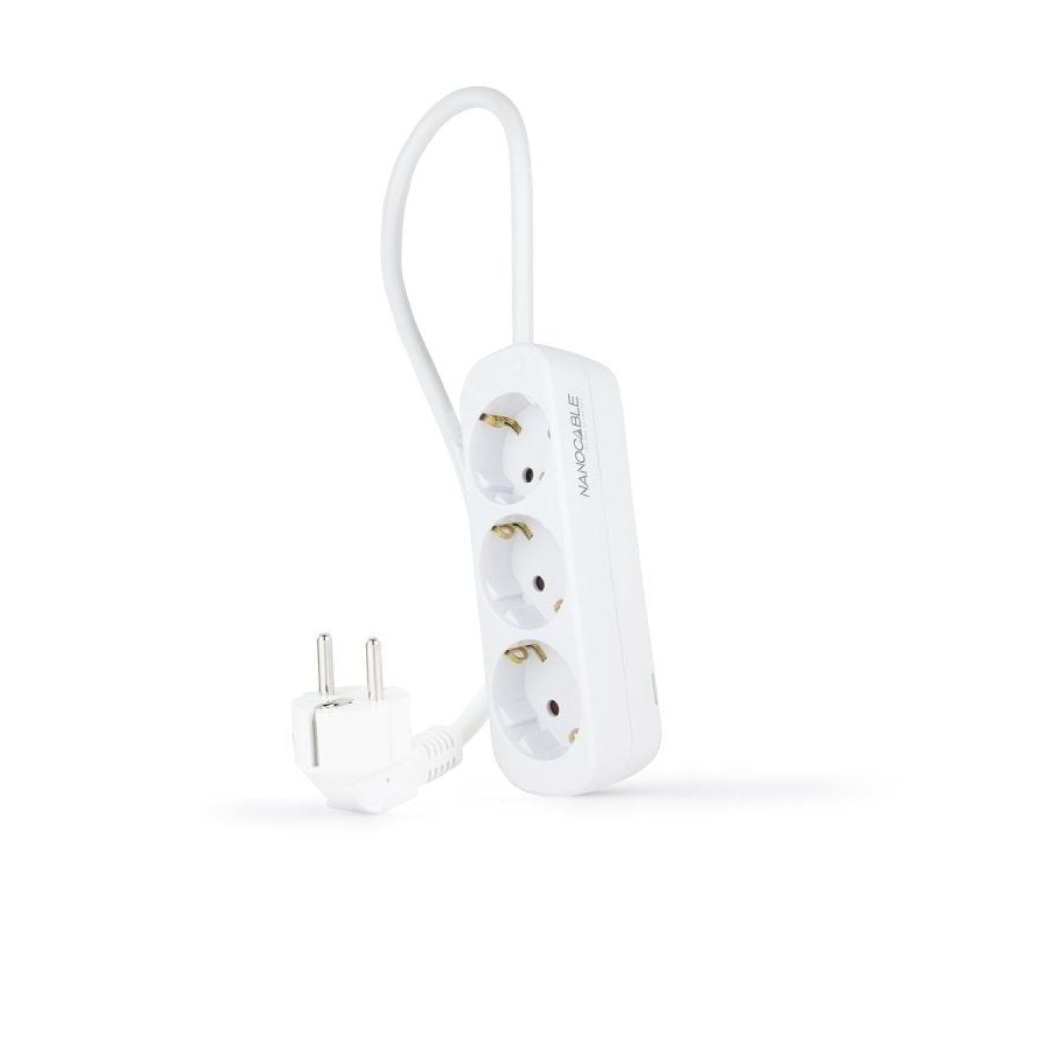 Nanocable Regleta · 3 Tomas · Cable 1,4m · Blanca