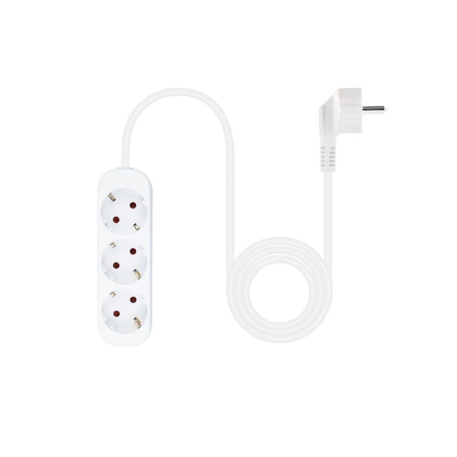 Nanocable Regleta · 3 Tomas · Cable 1,4m · Blanca